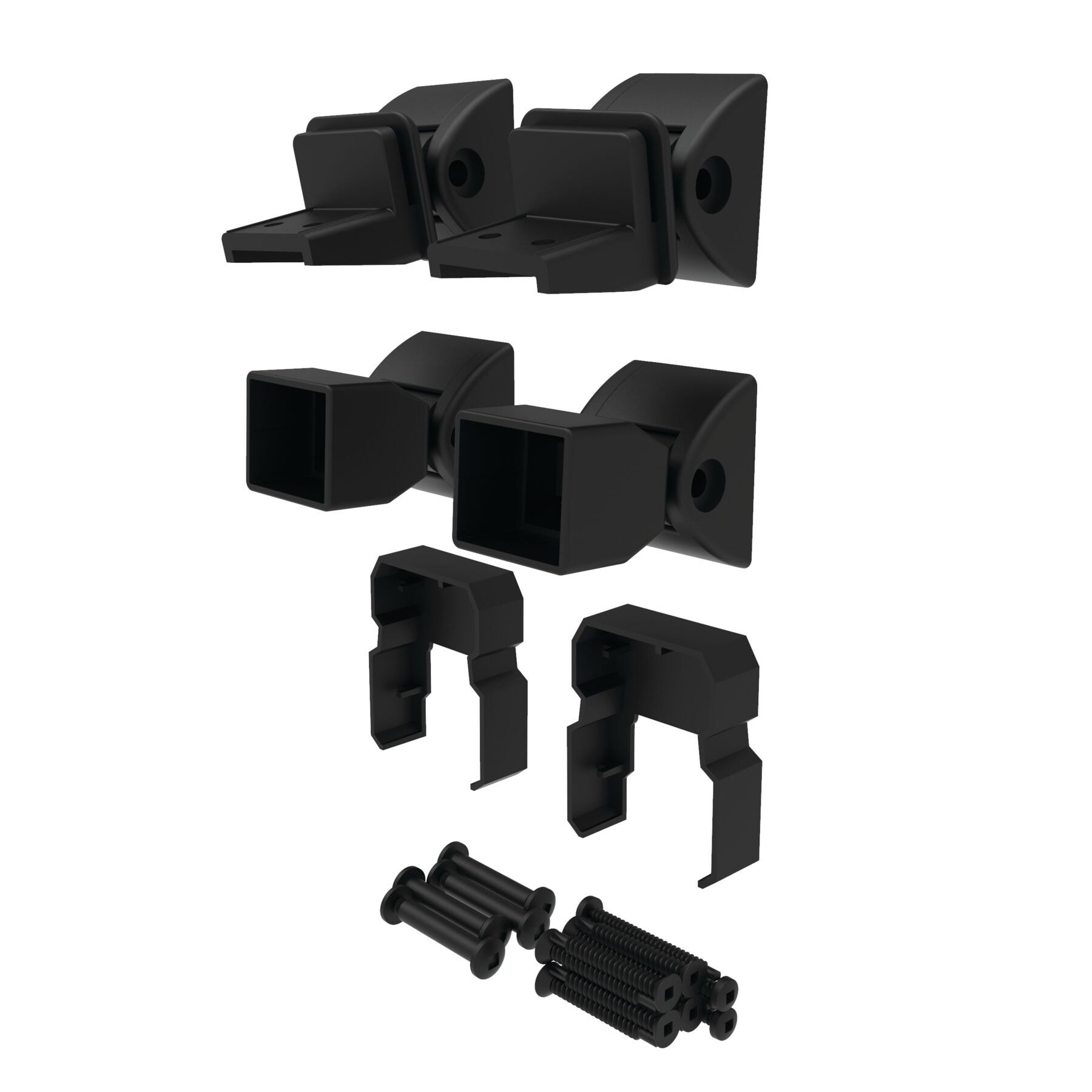 MoistureShield 73053993 3-in x 1.2-in Compass Classic Stair Matte Black Aluminum Angle adapter 2 -Pack