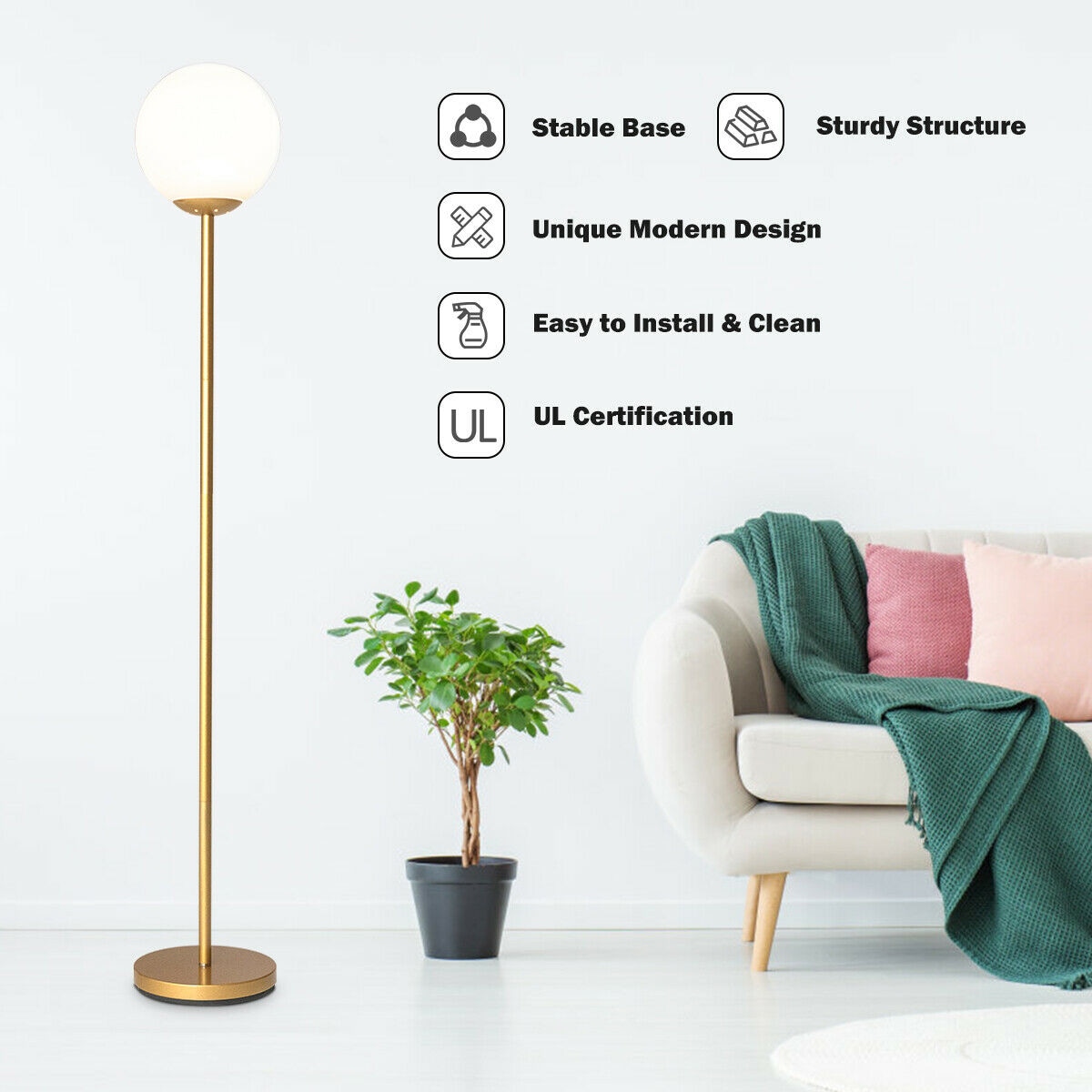 WELLFOR DZJ24273US-GD floorlamps - View #7