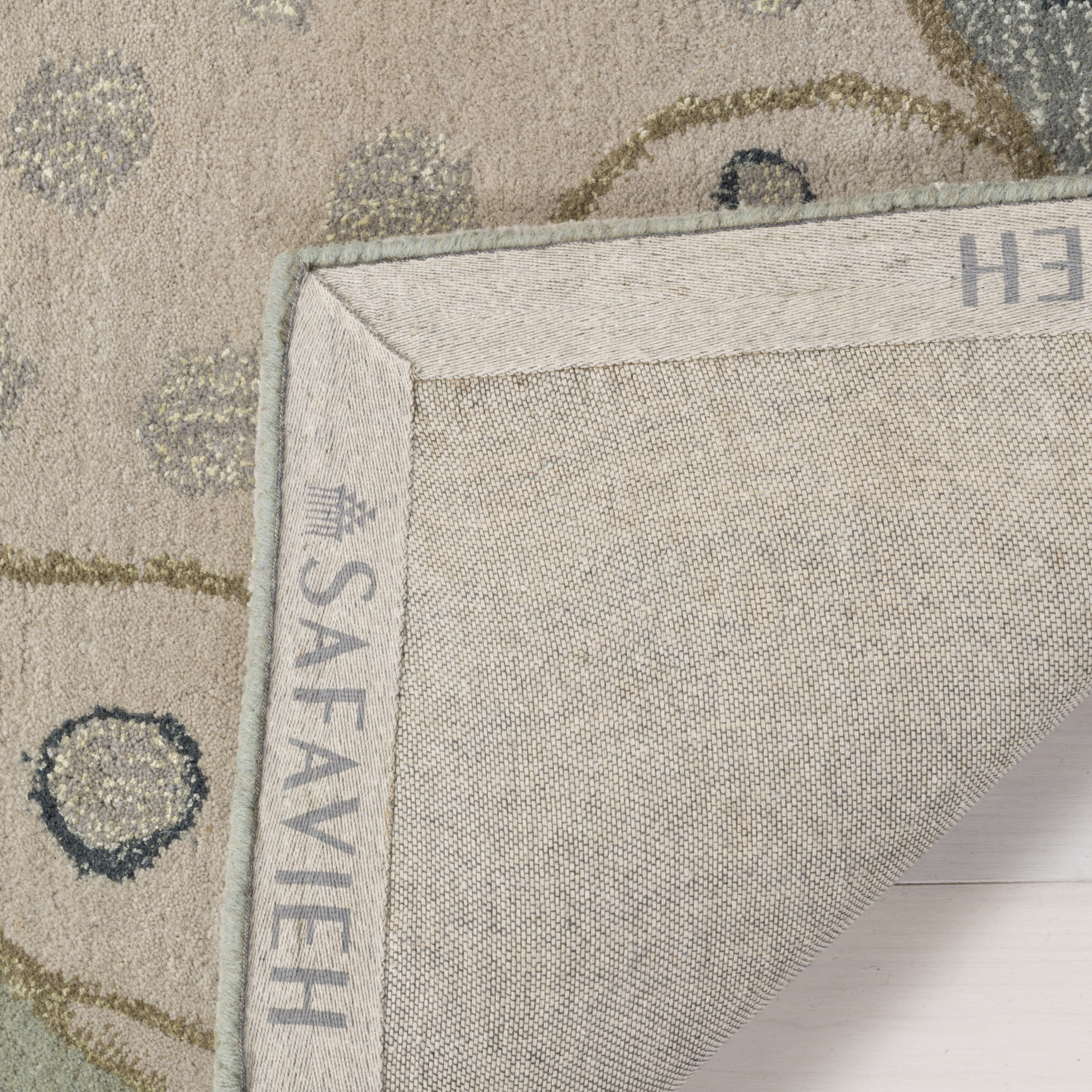 Multicolor Sage Hand-Tufted Wool Rectangular Area Rug, 6' x 9'