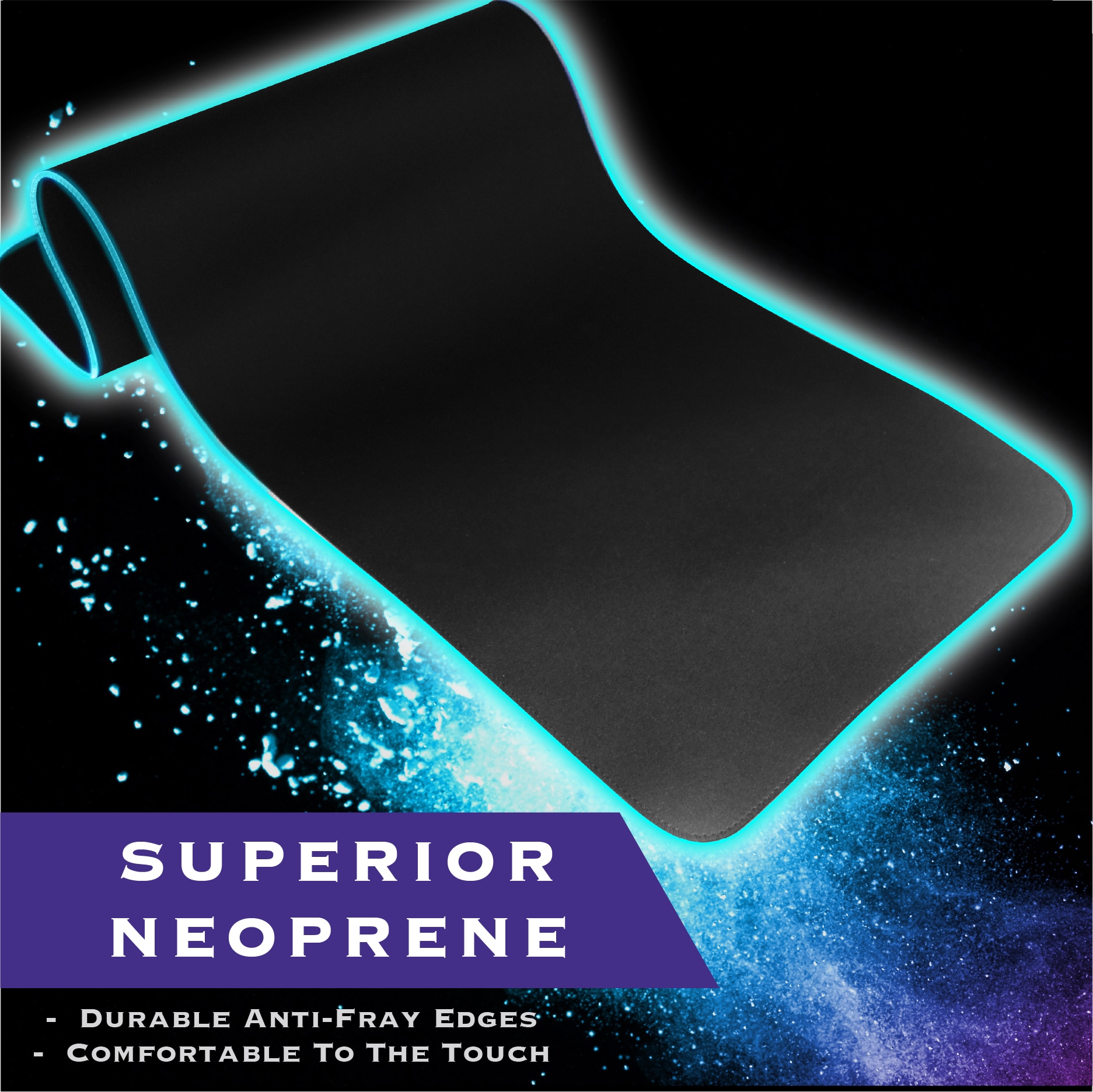 Tilted Nation Bone White Gaming Mouse Pad RGB - Create Your Dream Setup -  Bright LED Mousepad XL with 8 Light Modes - Smooth Gliding Large RGB - Easy