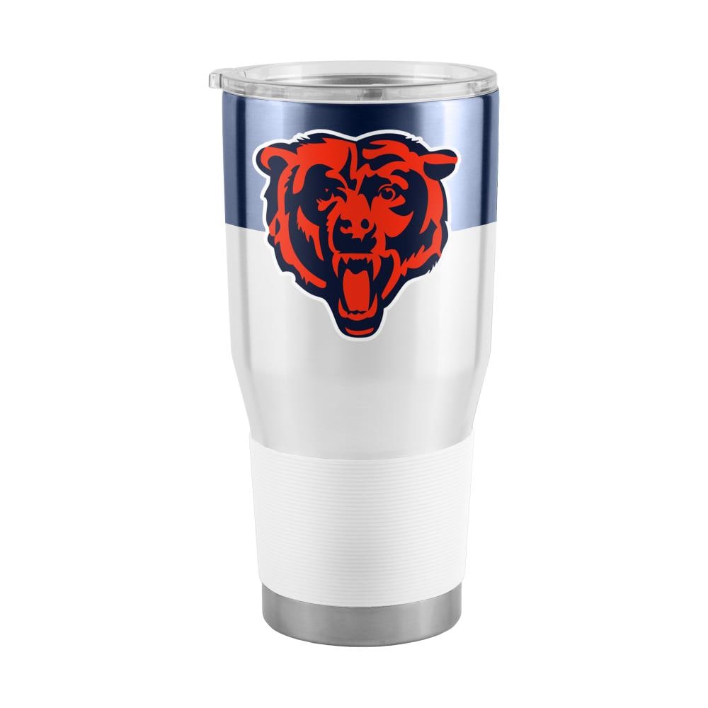 Logo Brands Chicago Bears 30-fl oz Stainless Steel White Cup Set