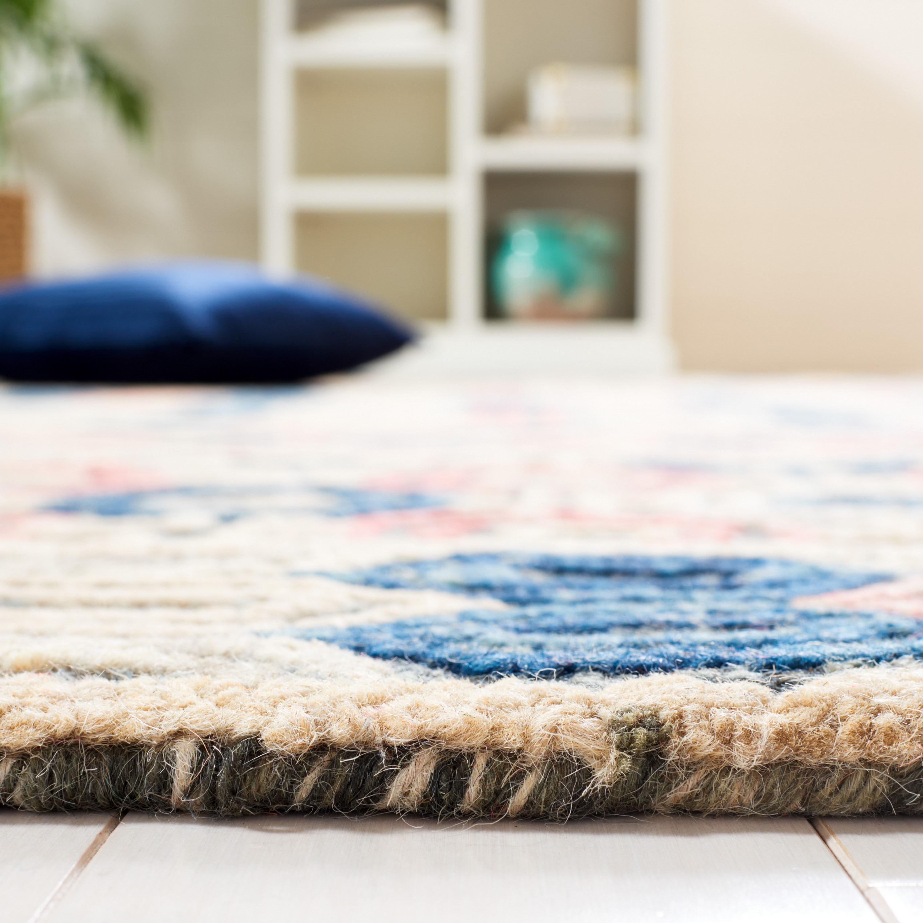 Gray Hand-Tufted Wool 8' x 10' Reversible Rug