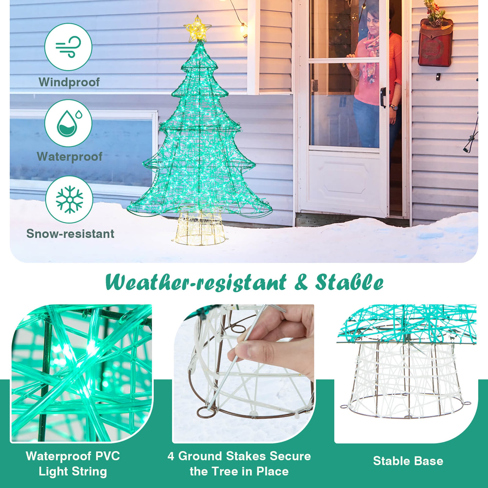 Costway LWS00787 Table-Christmas-Decorations - View #3