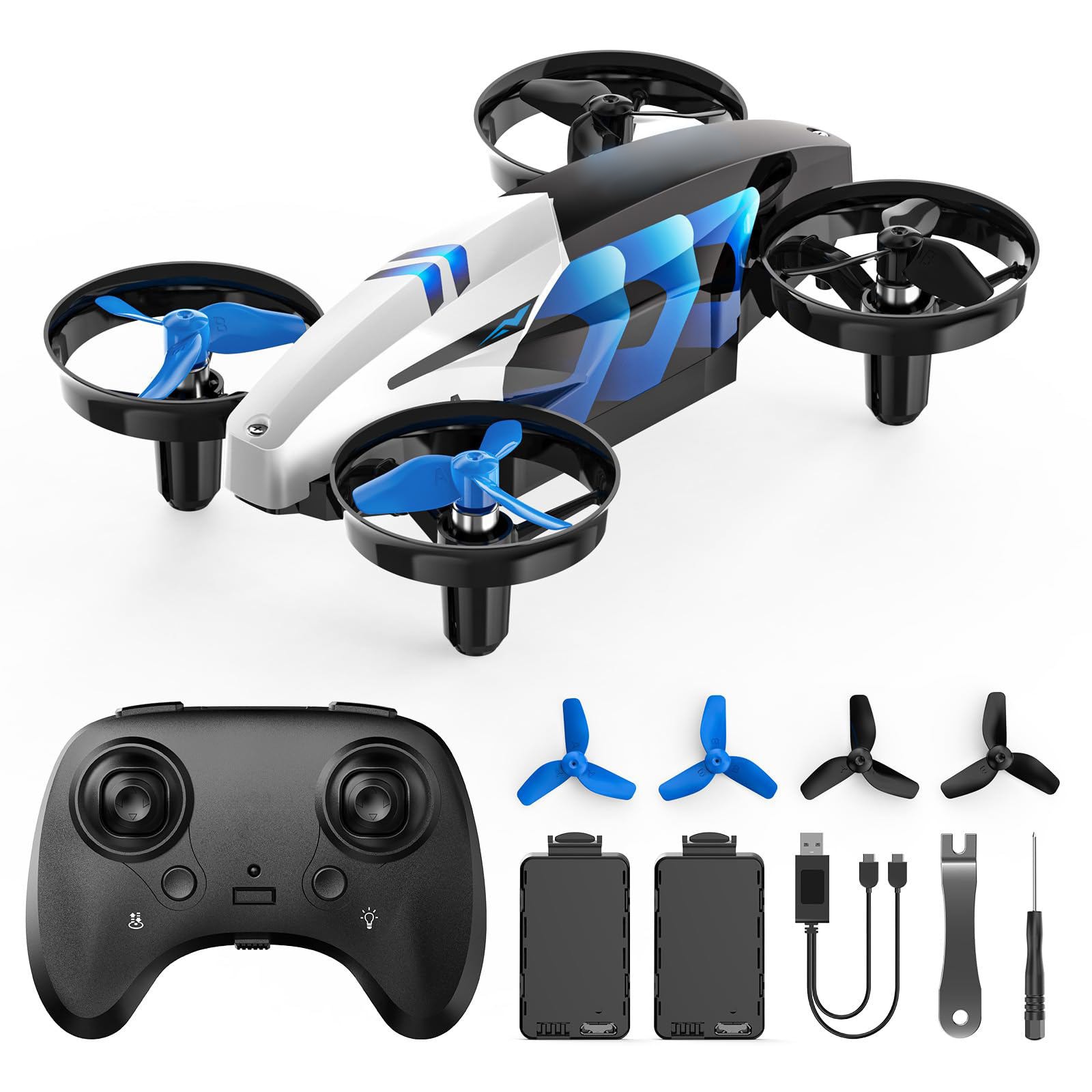 Etokfoks mini indoor drone hs210t 2 in 1 land and fly mode rc quadcopter with 3d flip auto hovering and full propeller guards #LETLDJM2U