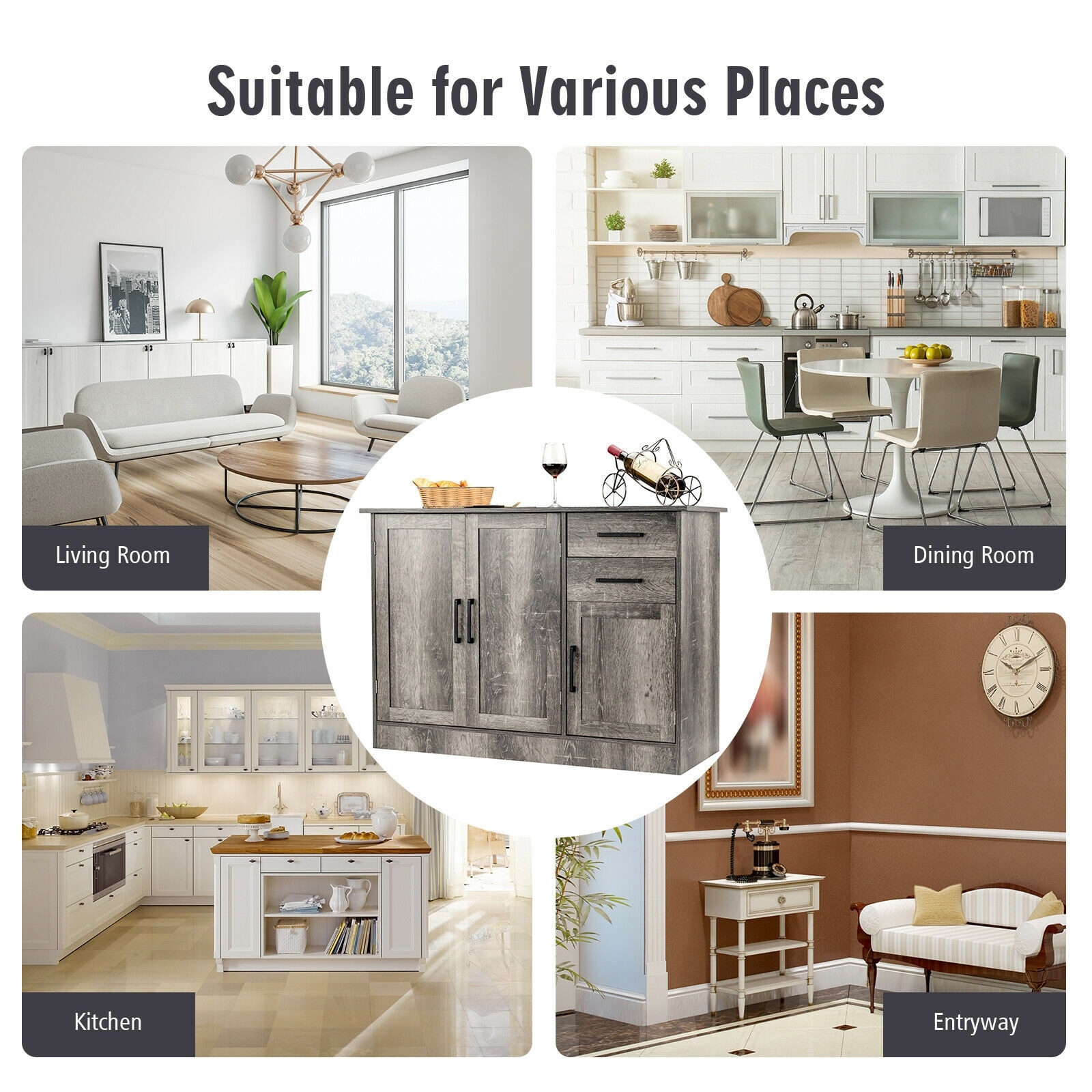 Slickblue D-CO-64666WH Dining-Kitchen-Storarge - View #5