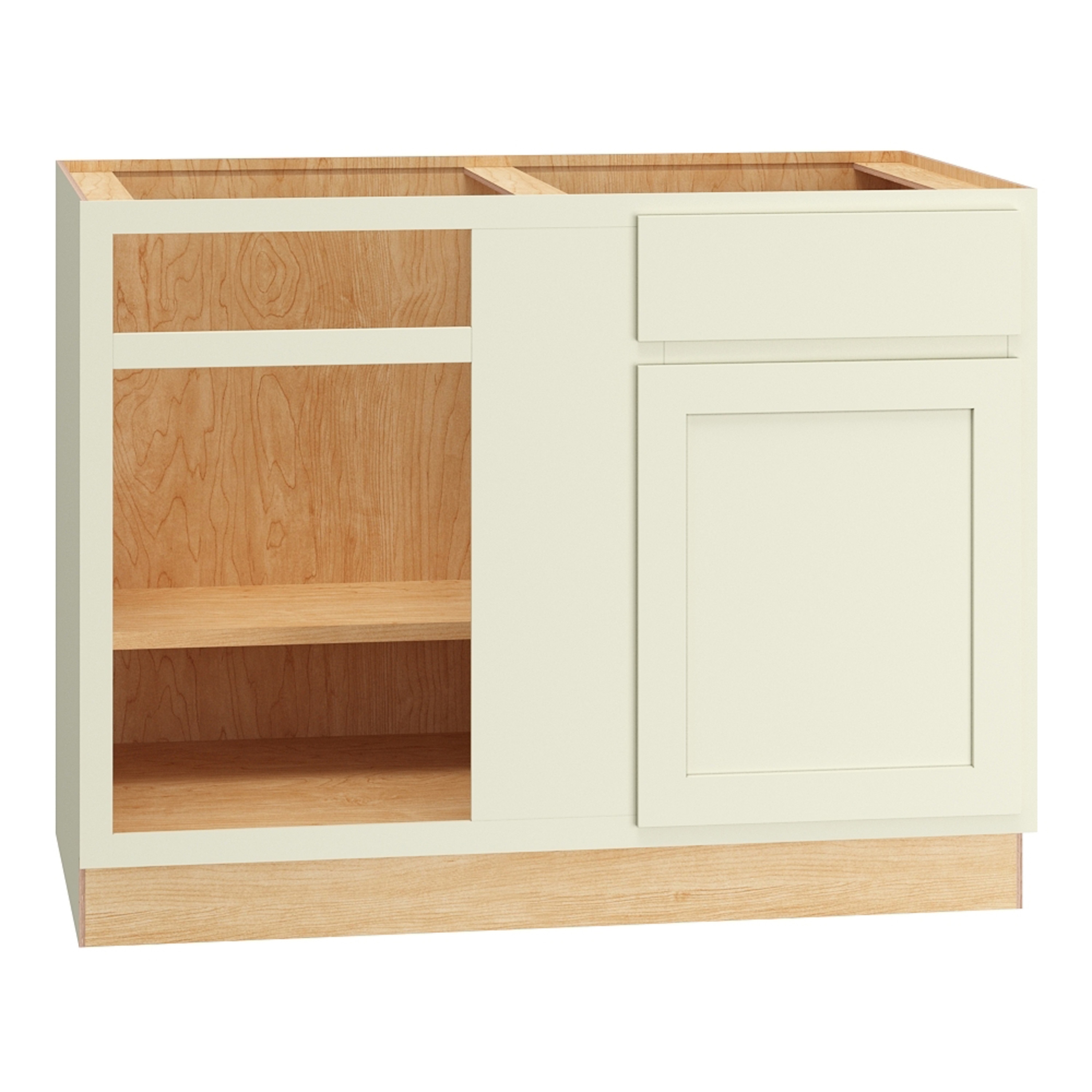 Diamond Express Jamestown 48-in W x 34.5-in H x 24-in D Steam Painted Blind Corner Base Fully Assembled Plywood Cabinet Recessed Panel Shaker