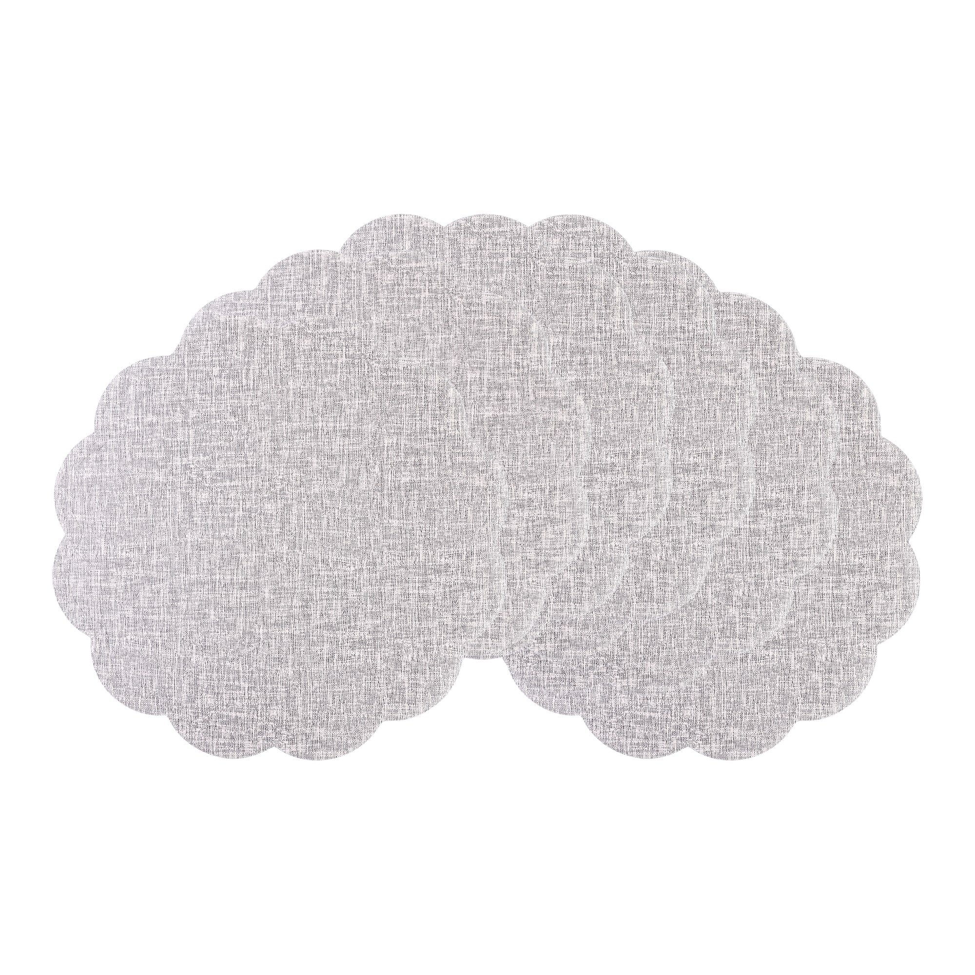 Unique Bargains Placemats 6pcs Flower Placemats for Kitchen Dining Table Decor Heat Resistant Table Placemats Wipeable Table Mat 15x15in Gray #S25120800UX6526