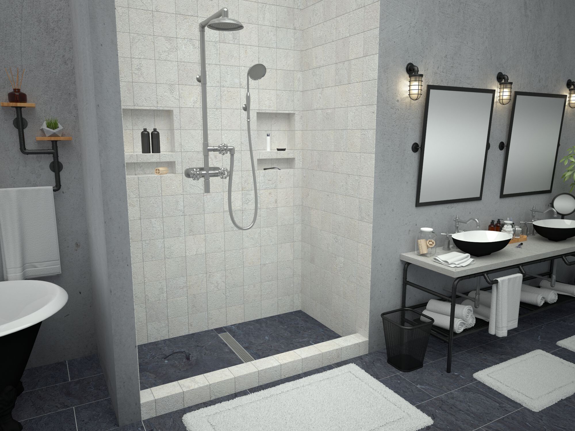 Tile Redi RT3460C-PVC-BN Shower-Floors - View #8