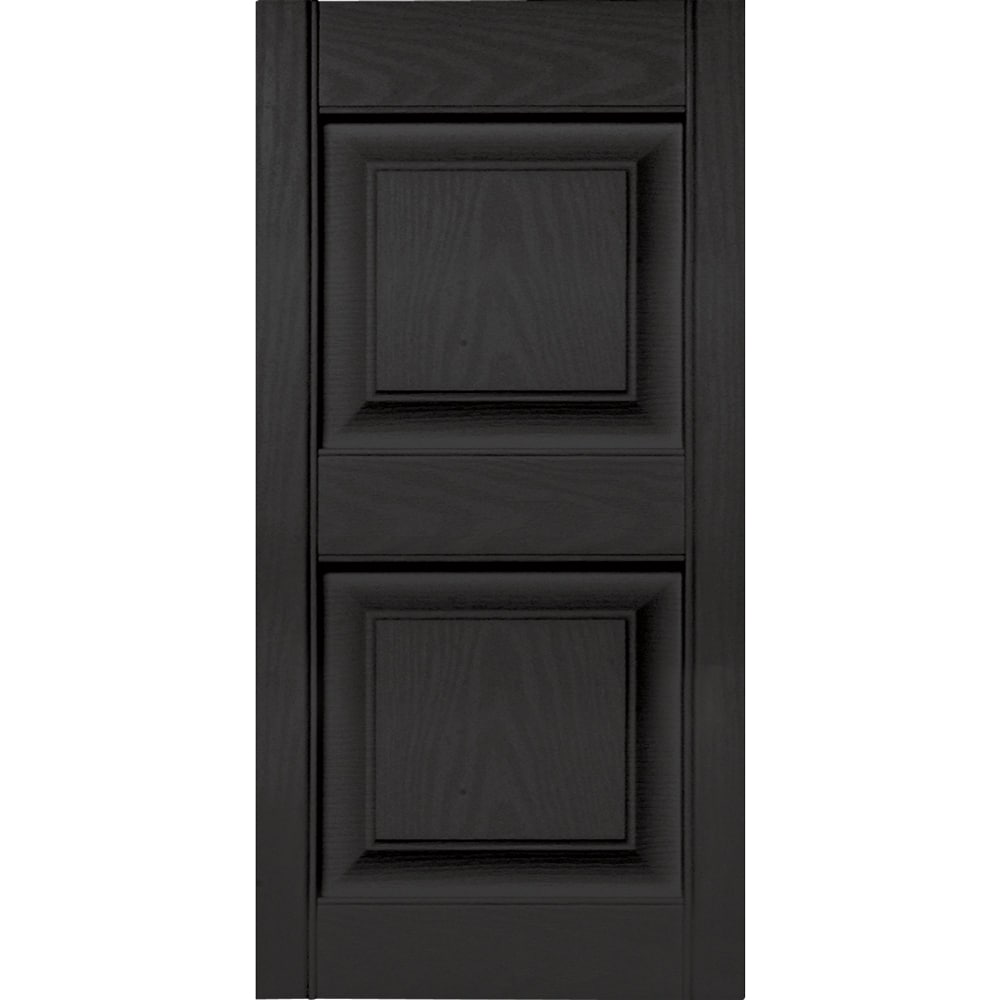 Vantage V4711431002 14.875-in W x 30.75-in H Black Raised panel Exterior Shutters ( 1 -Pack )