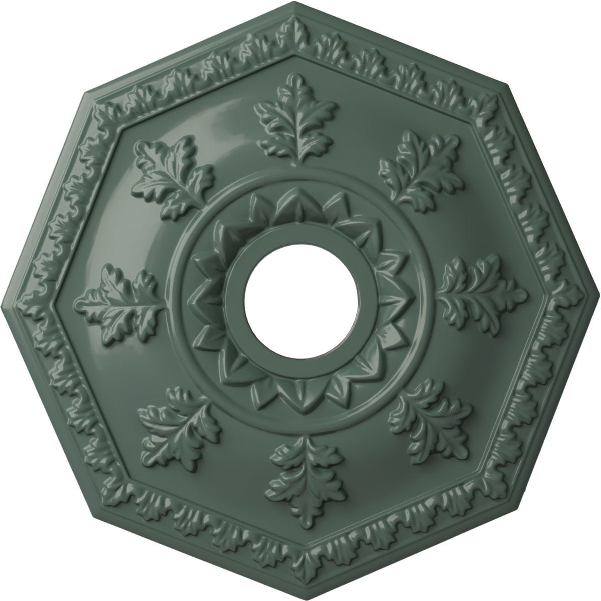 Ekena Millwork CM18NTCBF Nottingham 18-in W x 18-in L Painted Cloud Burst Polyurethane Whole Ceiling Medallion