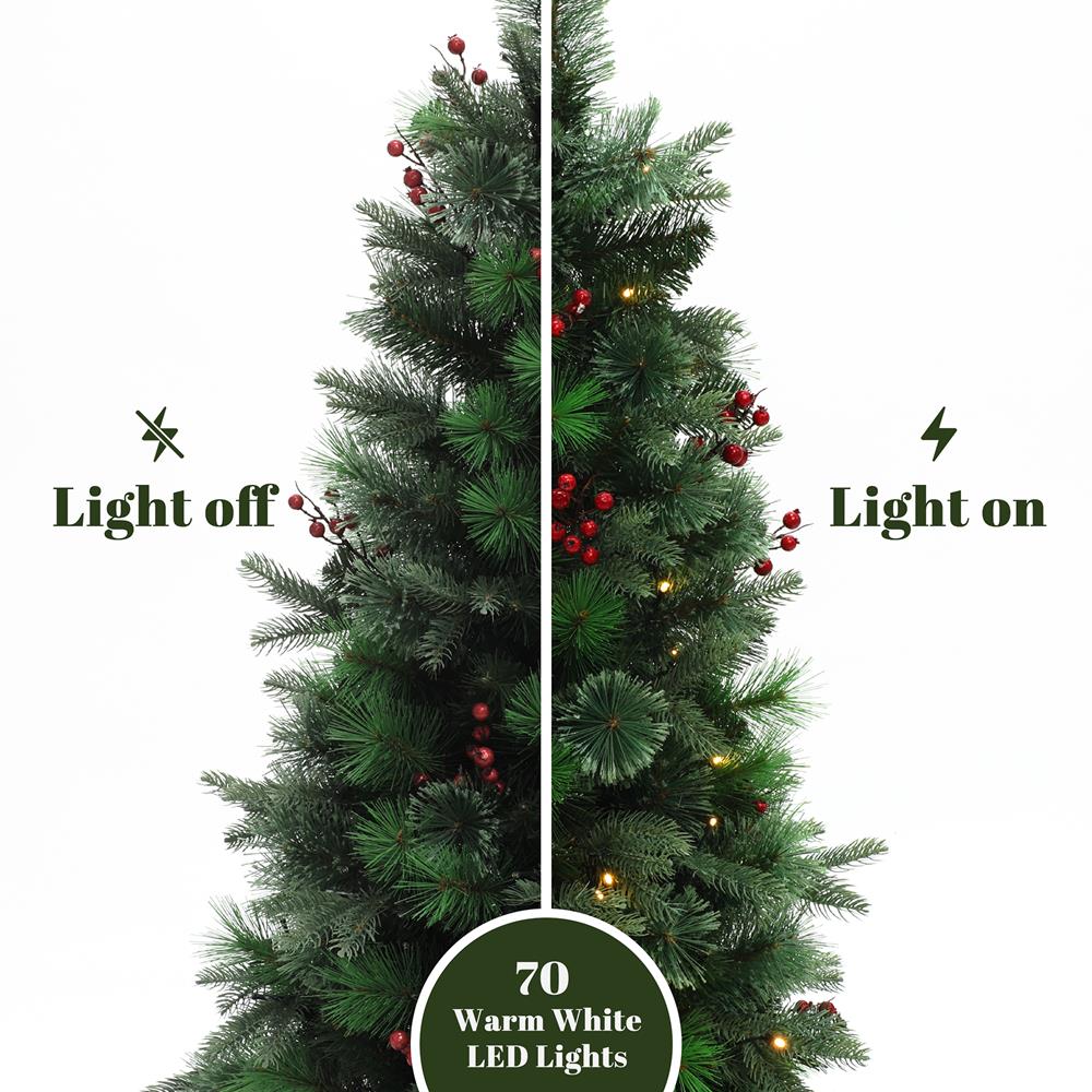 LuxenHome WHAP2520 Artificial-Christmas-Trees - View #3