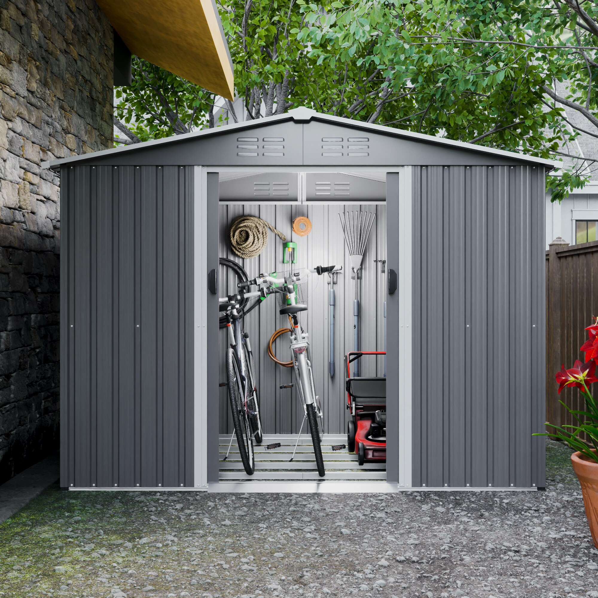 Xspracer ML-TH034WS Metal-Storage-Buildings-Sheds - View #9