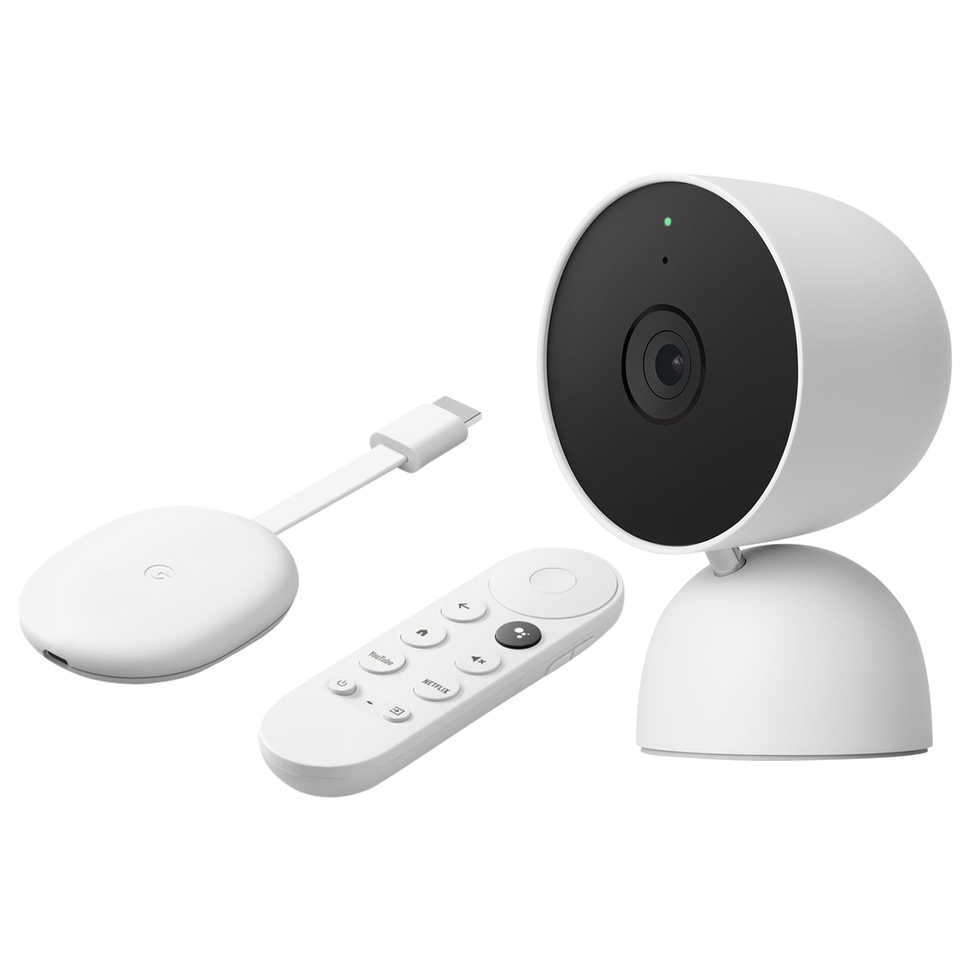 Shop Google Nest Indoor Wired Home Security Camera + Chromecast with TV 4K in Snow at Lowes.com