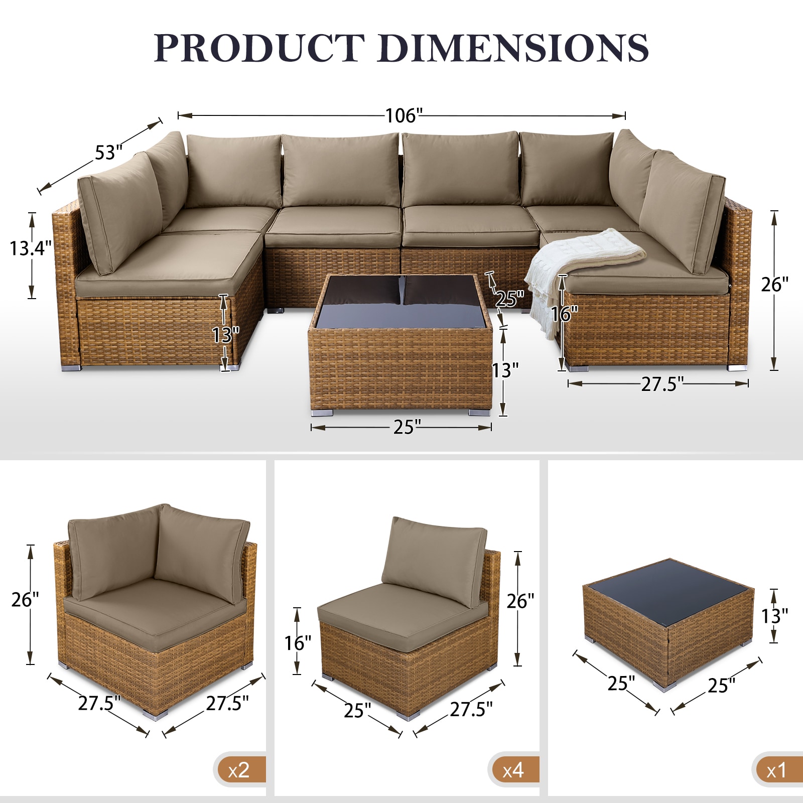 NOBLEMOOD LS-2035CO Patio-Conversation-Sets - View #2