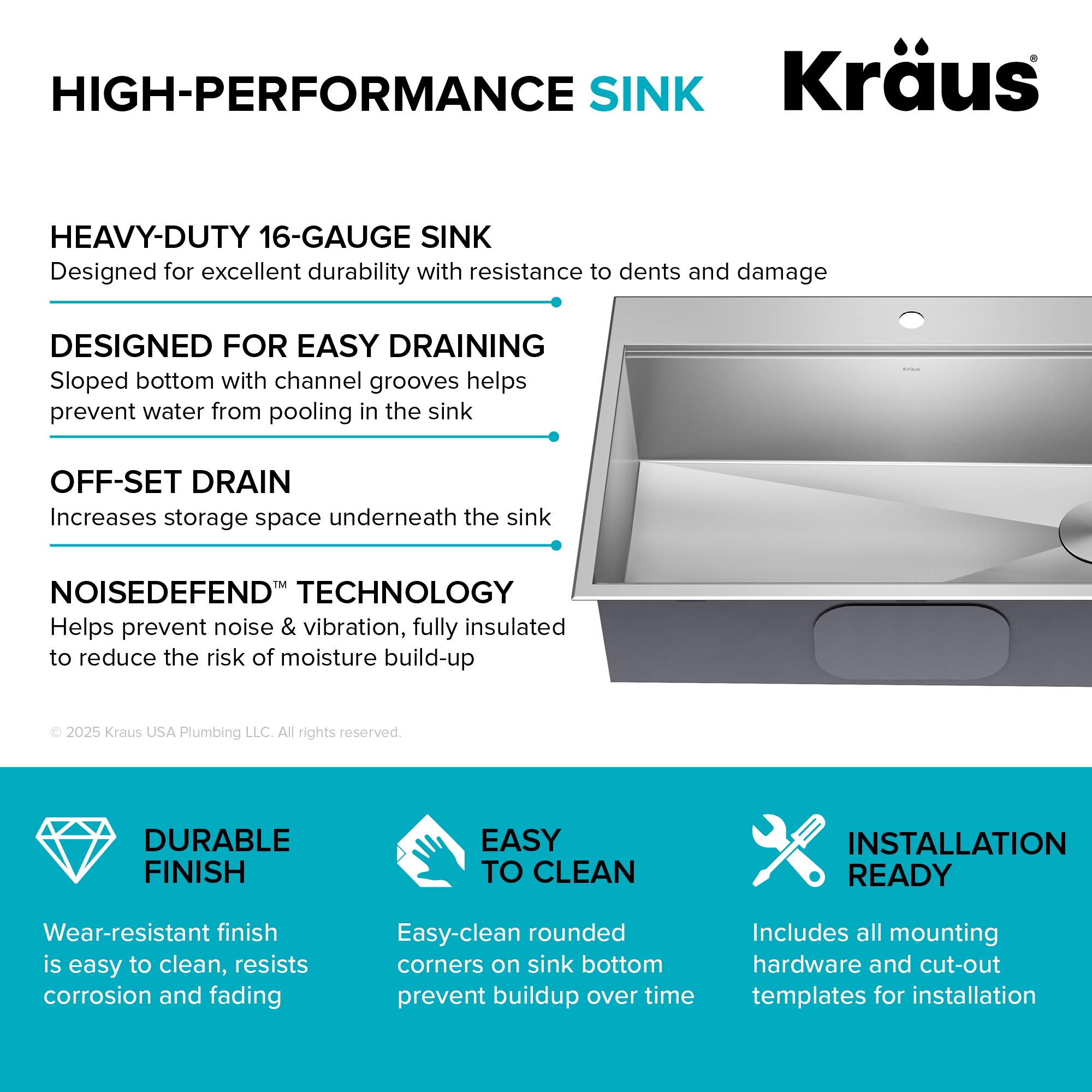 Kraus KWT310-33 Kitchen-Sinks - View #12