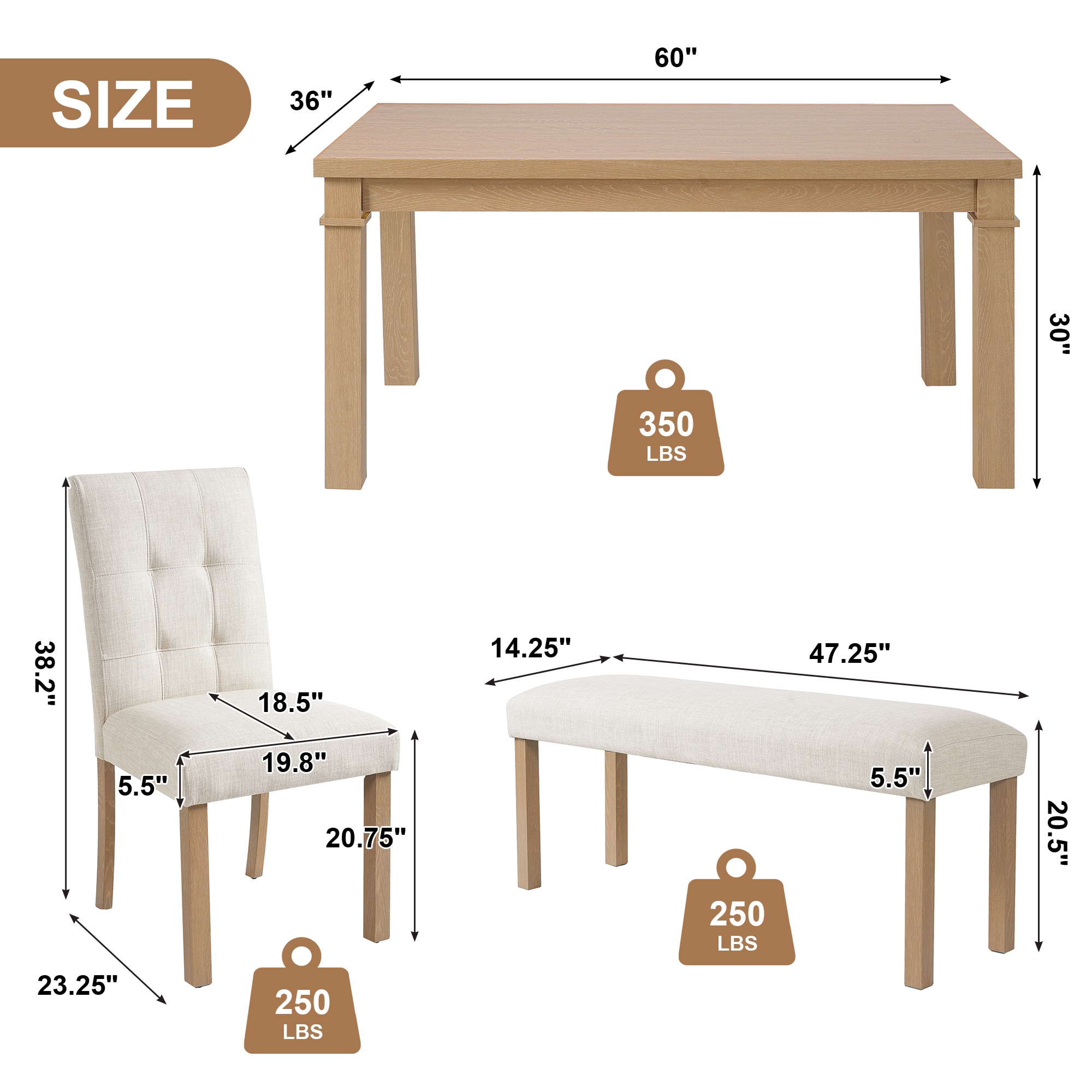 ModernLuxe L3P-N752S000012N Dining-Sets - View #3