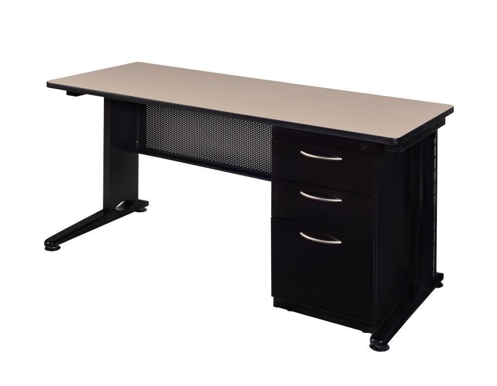Regency MSP7224BE Fusion 24-in White Modern/Contemporary 2-person Desk
