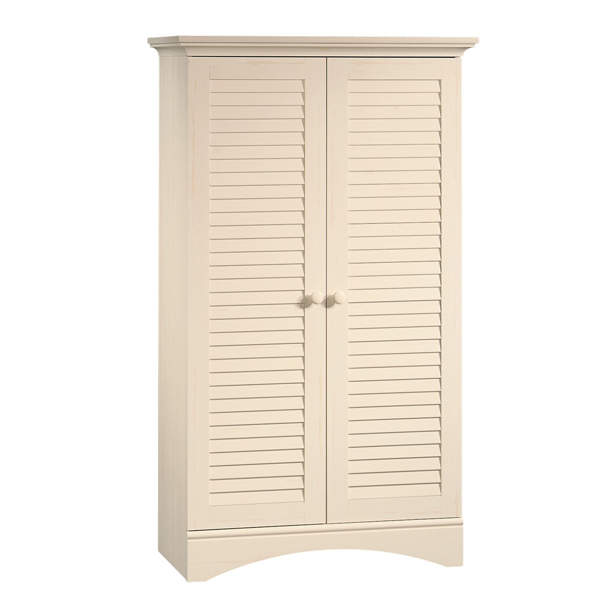 Sauder 400742 Harbor View Antiqued White 6-Shelf Office Cabinet