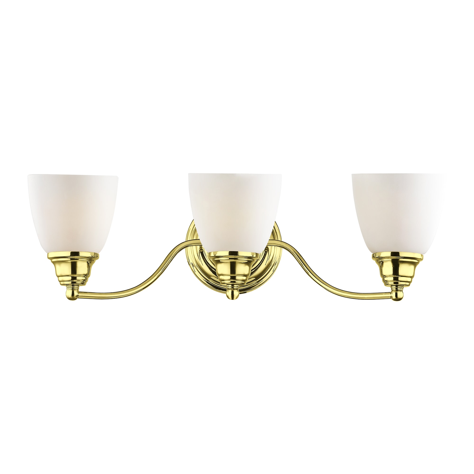 Livex Lighting 13673-02 Somerville 23-in 3 -Light Polished Brass Traditional Vanity light