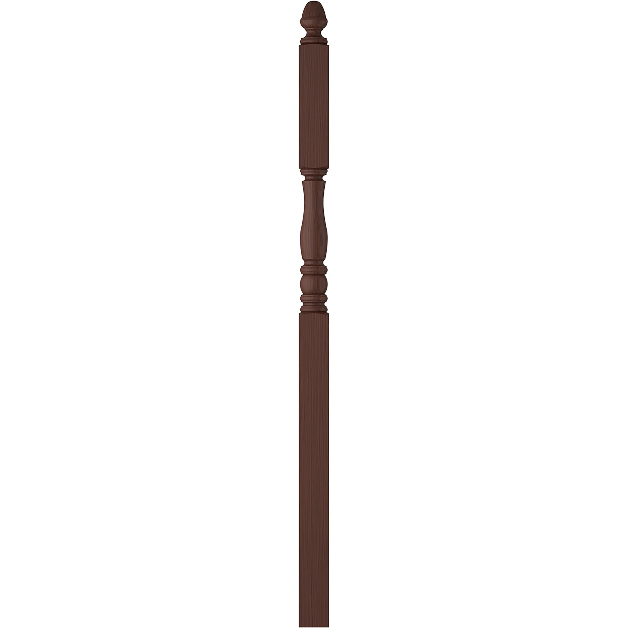 L.J. Smith Stair Systems LJP-3346-W Briarcliffe 3.5-in x 72.5-in Unfinished Walnut Intermediate Stair Newel Post