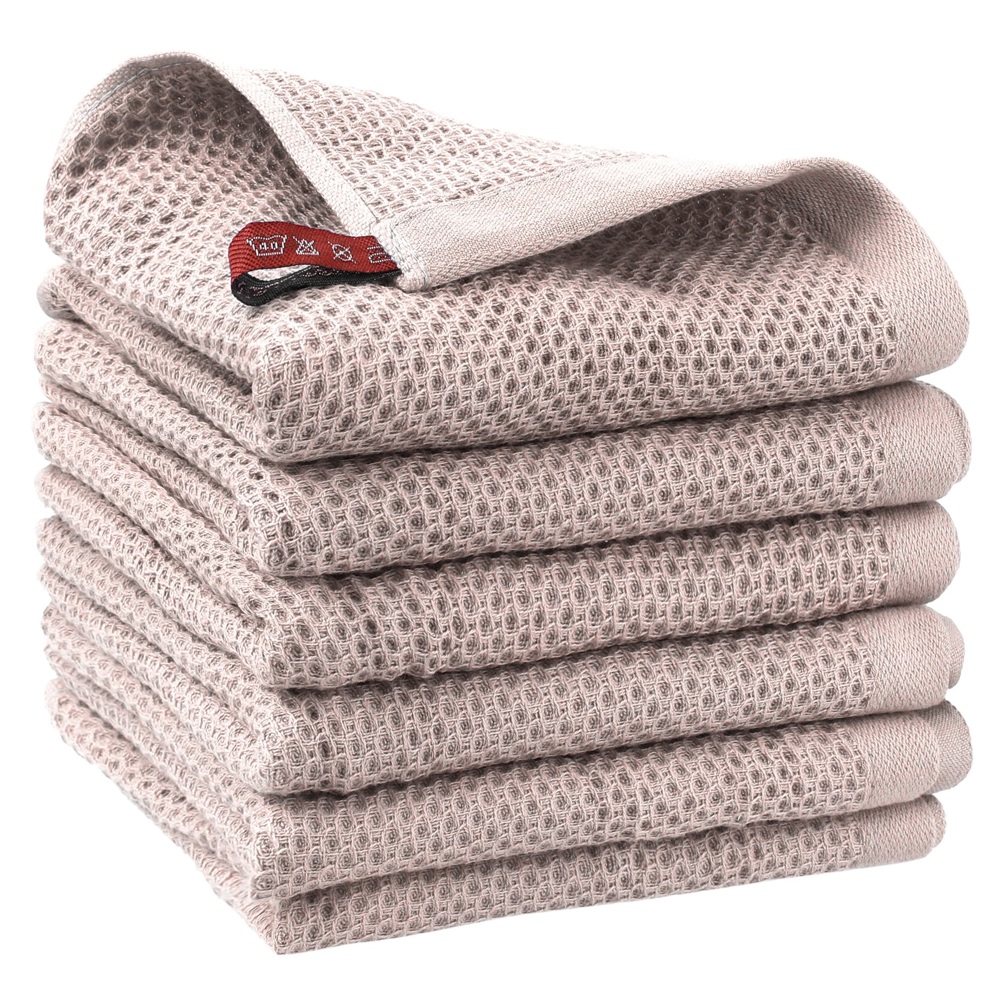 Unique Bargains Cotton Cleaning Cloth 6pcs Cleaning Rag Solid Kitchen Towels for Dish Drying Washing Lint Free Rags for Cleaning 12Inch x 12Inch Pink