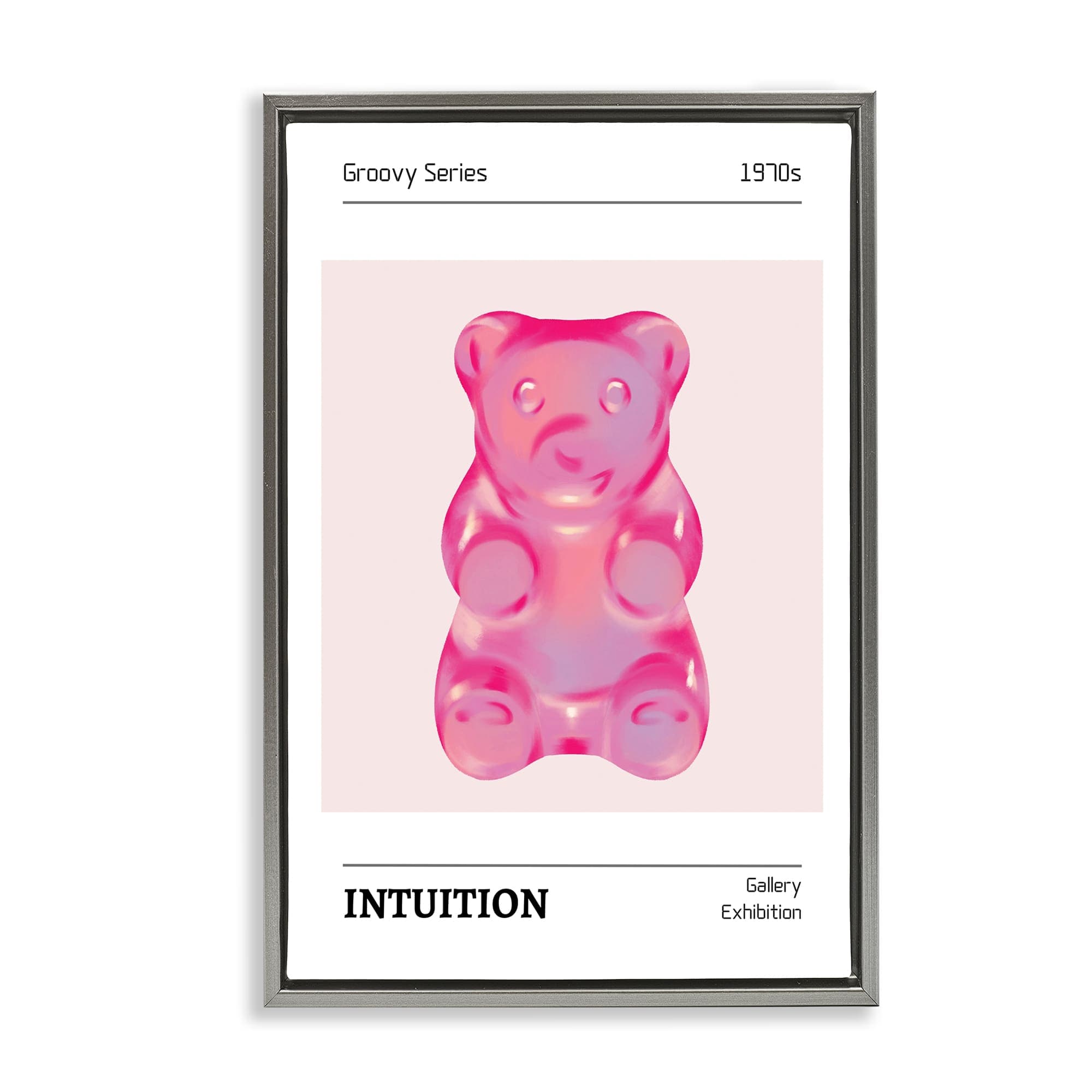 Stupell Industries BT-663-FFL-16X24 Intuition Phrase Candy Bear Floating Frame design by LSR Design Studio