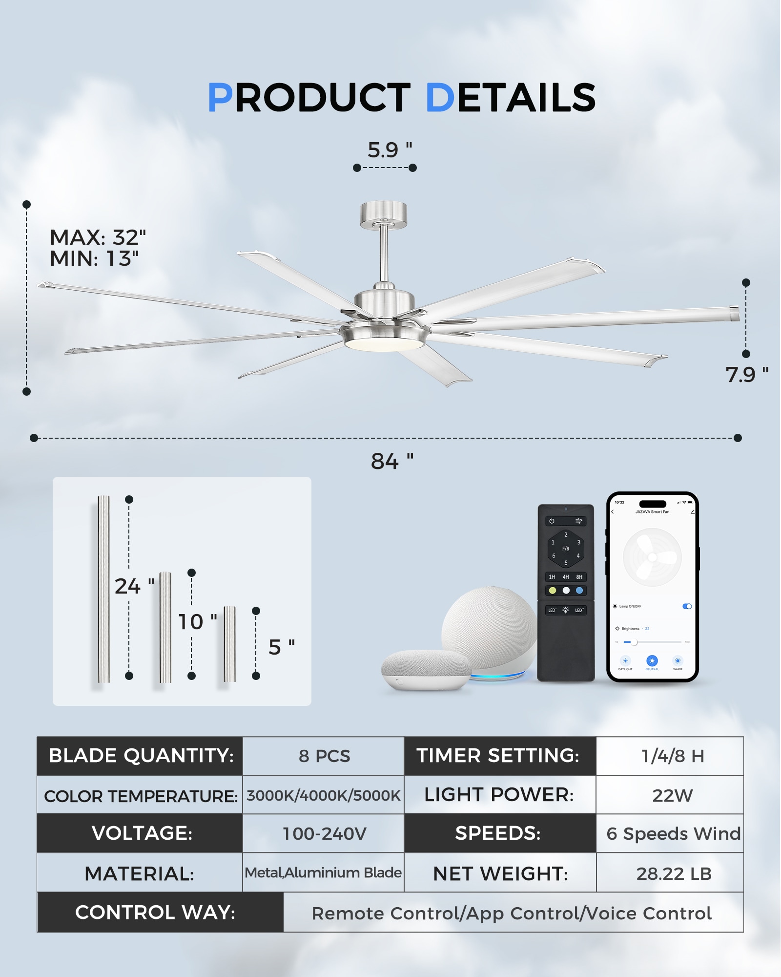 LTMATE LSLT-CF04BN-84 Ceiling-Fans - View #2