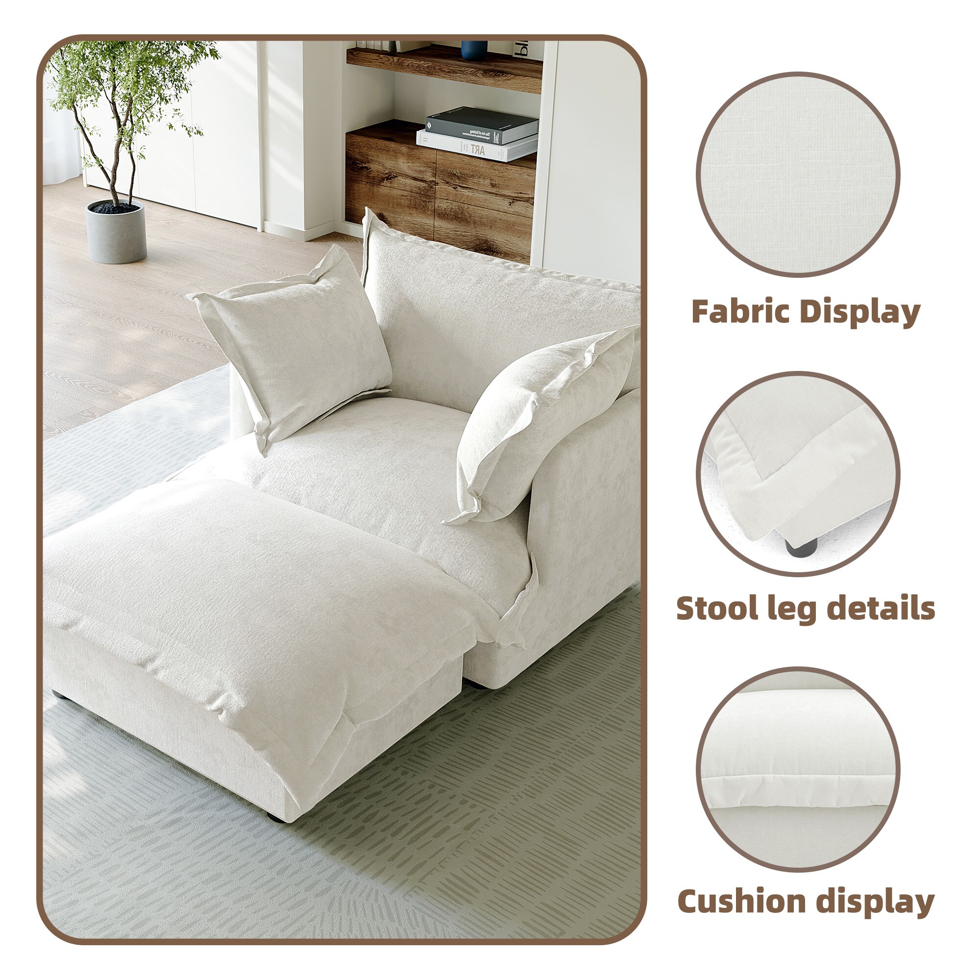 Dreamsidea CS11-BEI-SC-OT Sofas-Loveseats - View #8