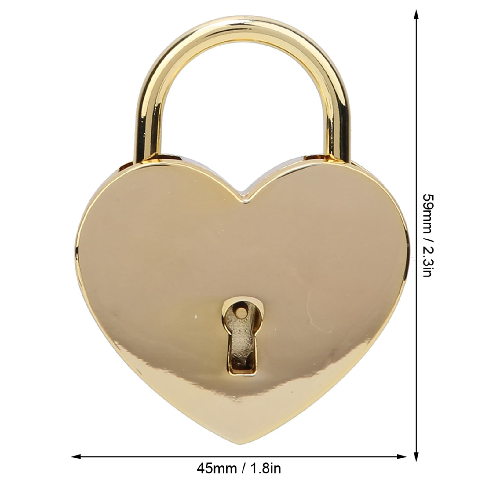 DYRCJ Gold Heart Shaped Padlock with Keys Metal Mini Lock for Jewelry ...