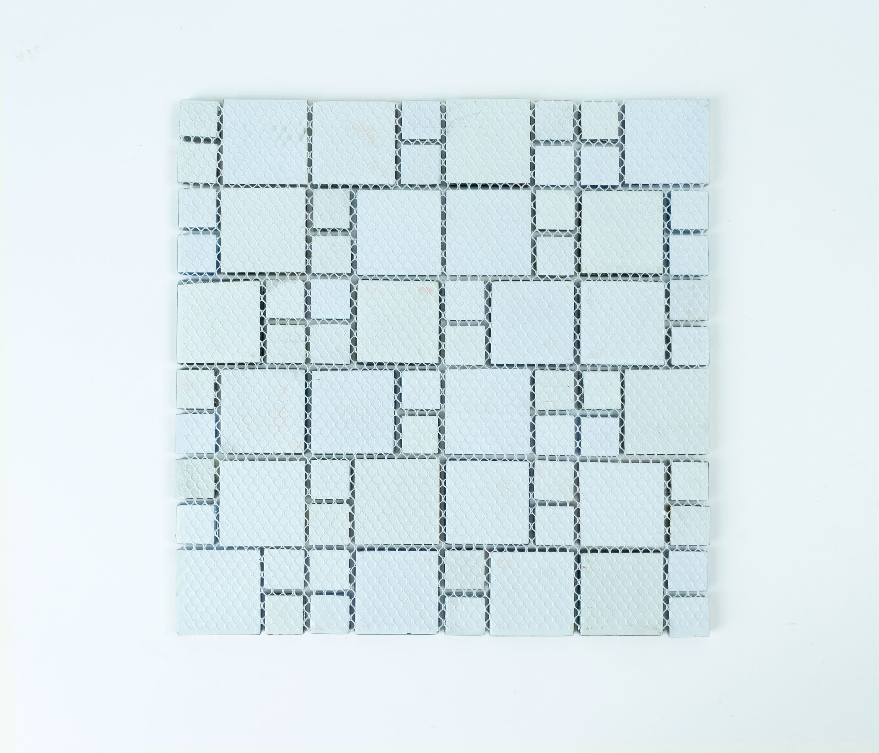 Deep Bayou Iridescent Glass Mosaic Wall Tile, 12-in x 12-in