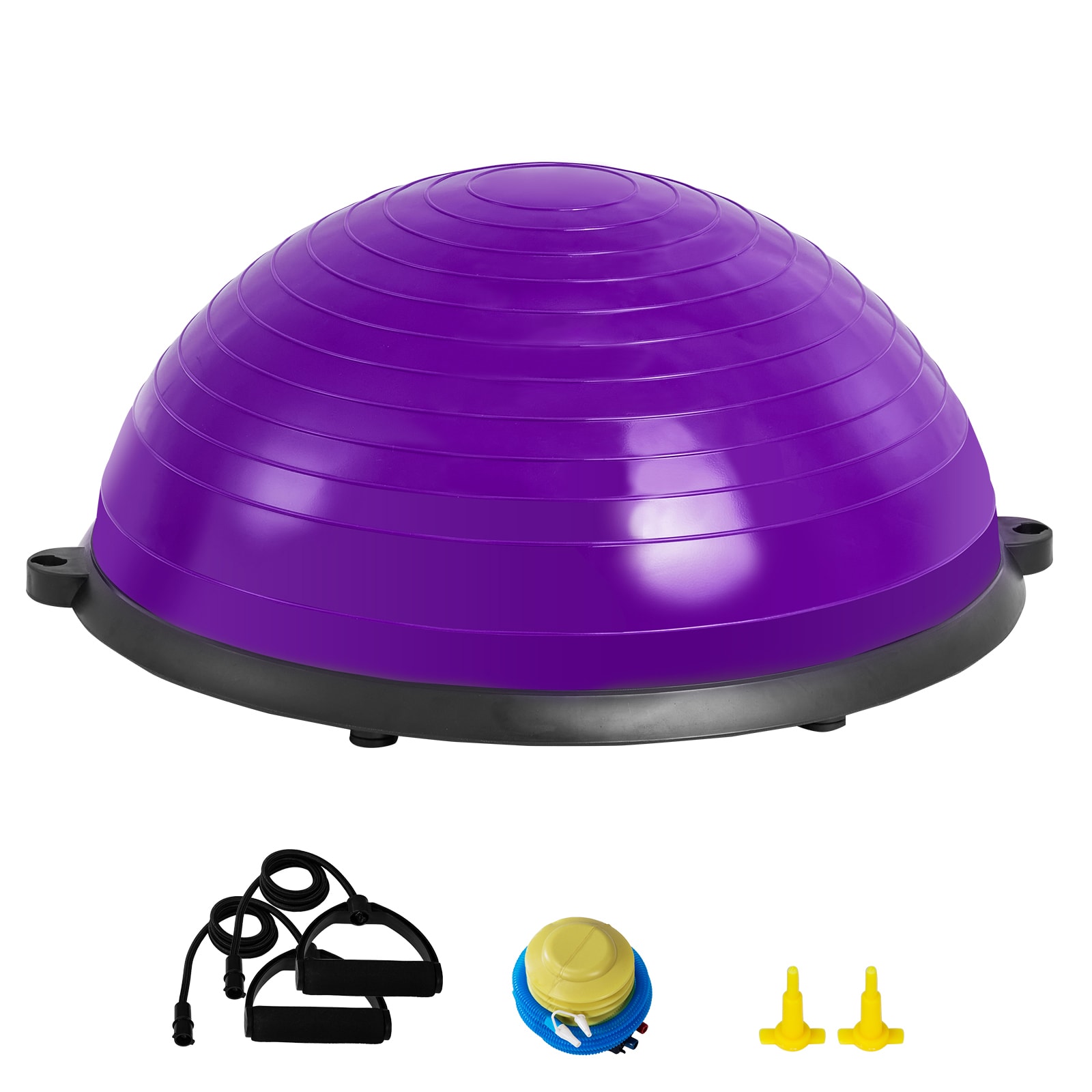 GIVIMO - Balance Trainer 24.4-in x 8.5-in Half Exercise Ball with 660-lb Weight Capacity 2 Detach...