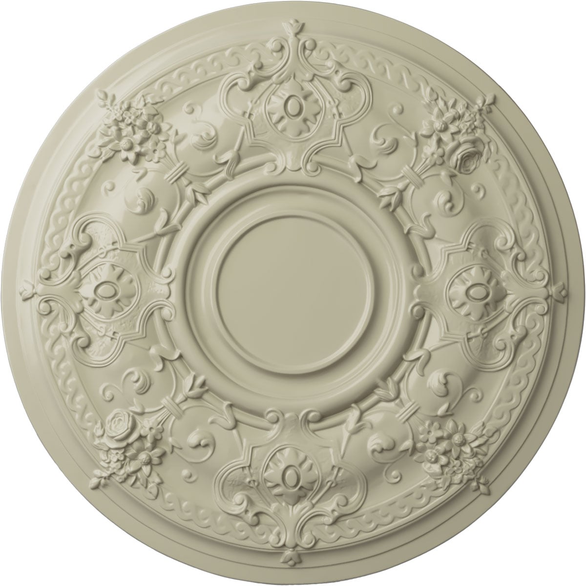 Ekena Millwork CM29DACYF Darnay 29.25-in W x 29.25-in L Painted Clear Yellow Polyurethane Whole Ceiling Medallion