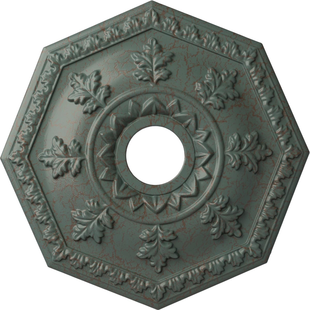 Ekena Millwork CM18NTCBC Nottingham 18-in W x 18-in L Painted Cloud Burst Crackle Polyurethane Whole Ceiling Medallion