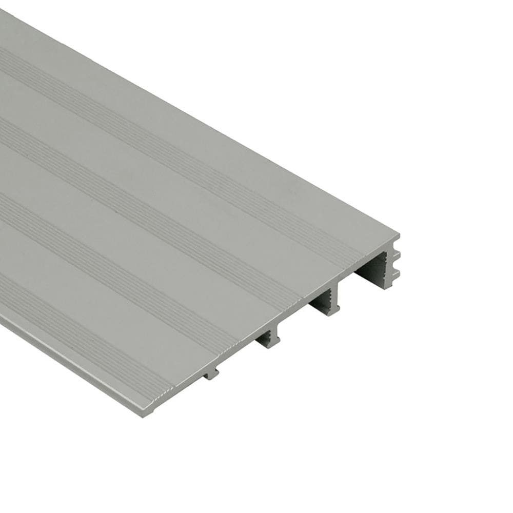 Schluter Systems AERPK125B65 Reno-Ramp-K 0.5-in W x 98.5-in L Satin anodized aluminum Aluminum Reducer Tile Edge Trim