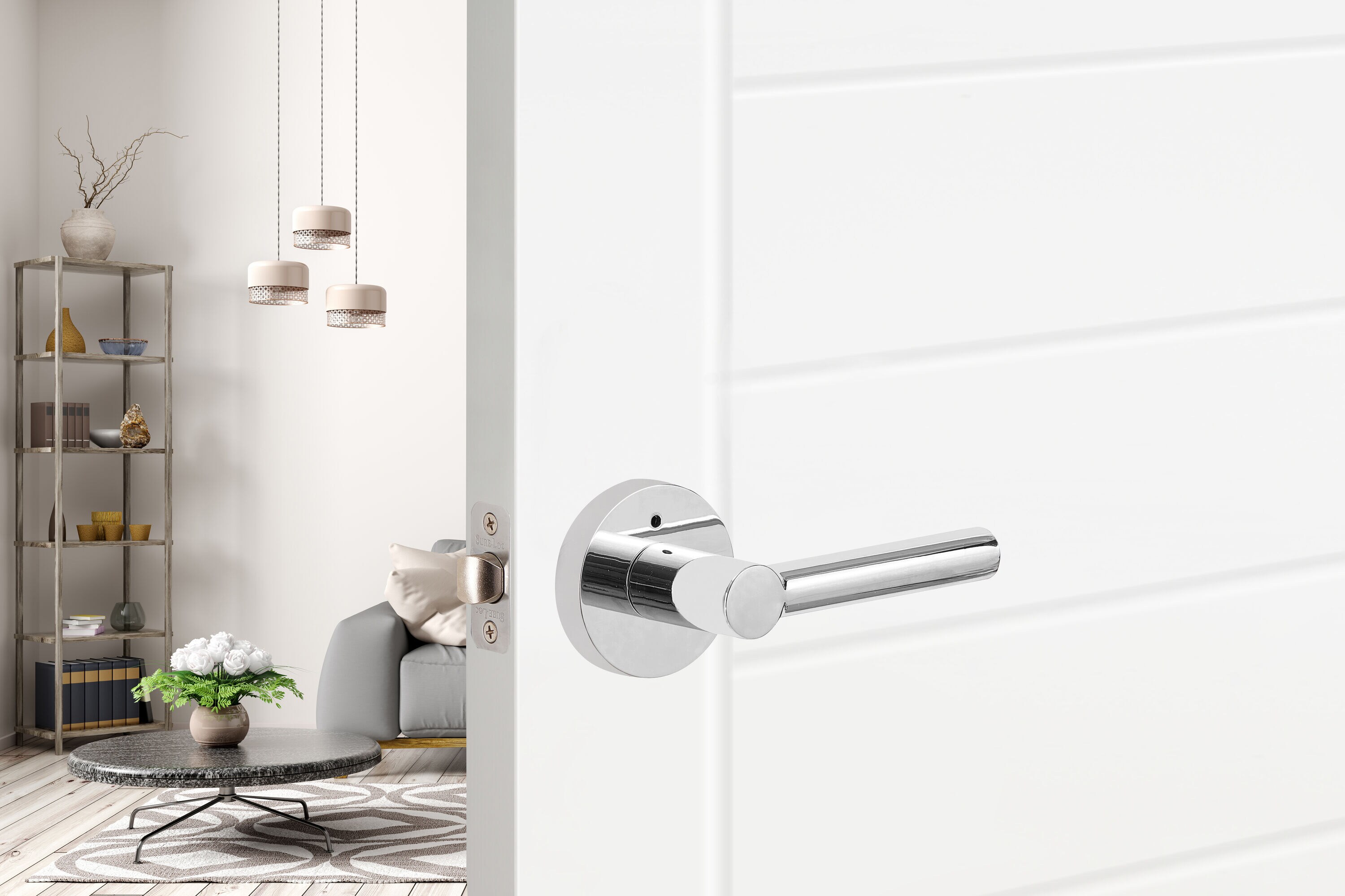 Sure-Loc Hardware Ridgecrest Modern Marin Polished Chrome Interior