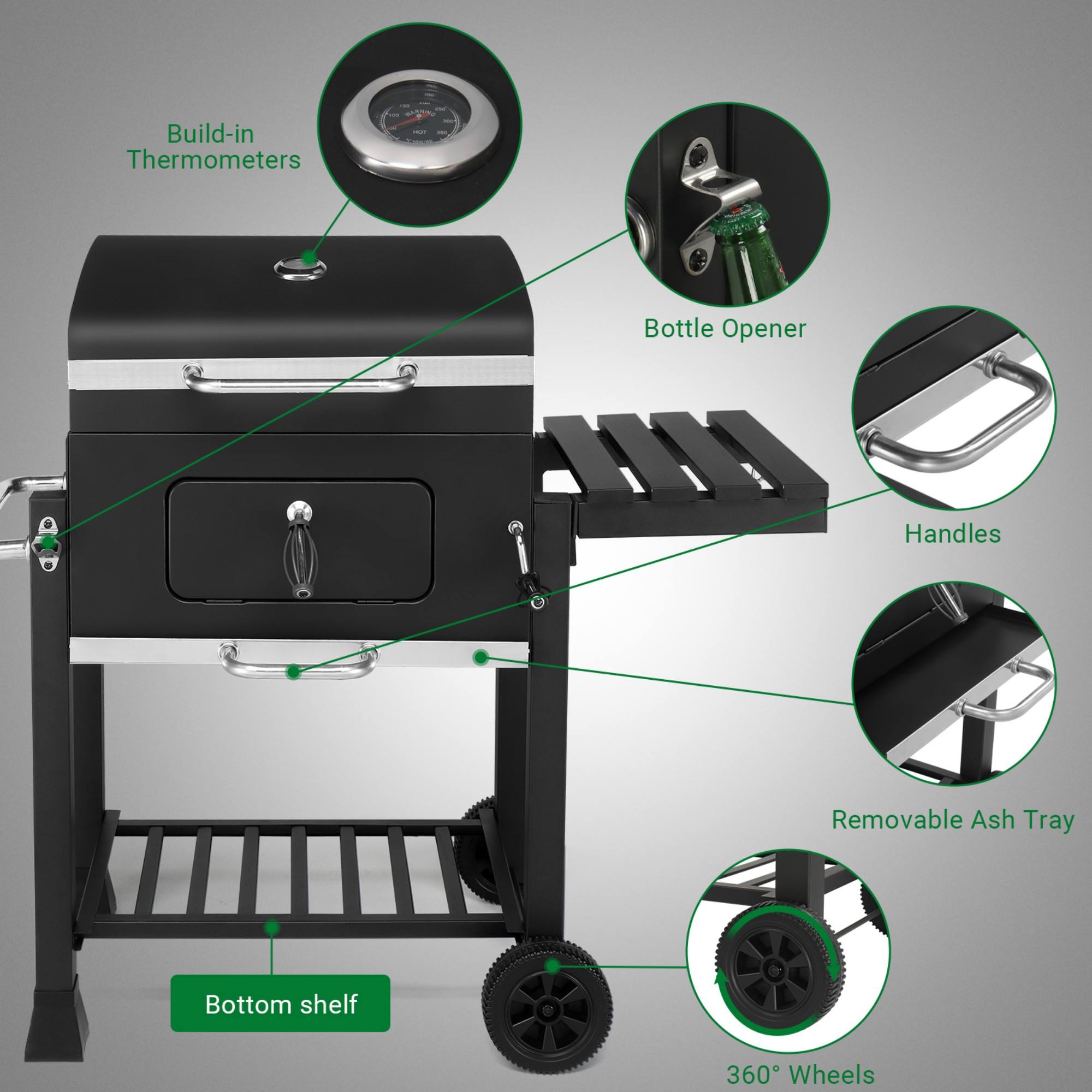 Wudkey L4-PR7O3Q Charcoal-Grills - View #3