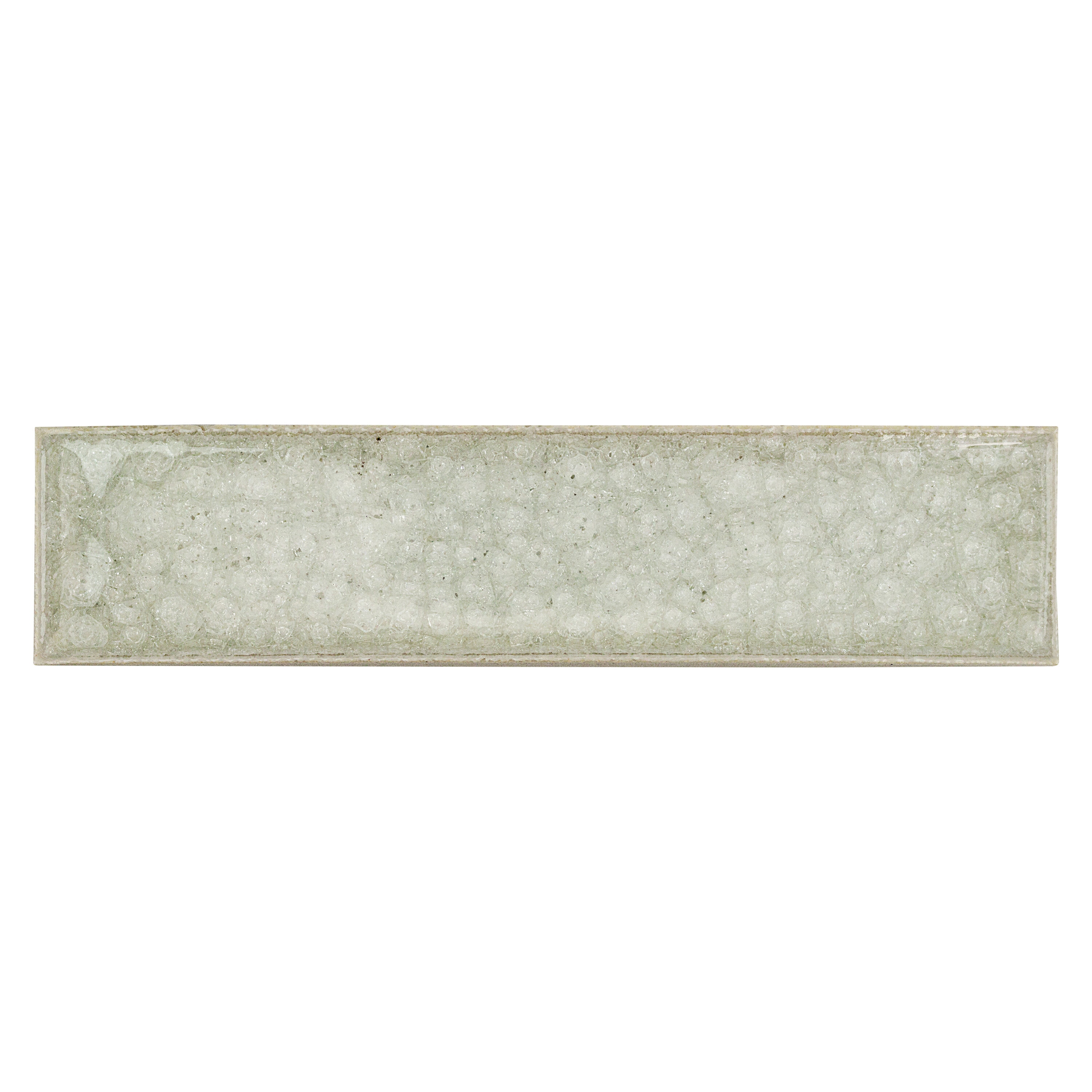 Artmore Tile EXT3RD102284 Sample- Graeco White 2-in x 8-1/2-in Polished Glass Patterned Floor and Wall Tile