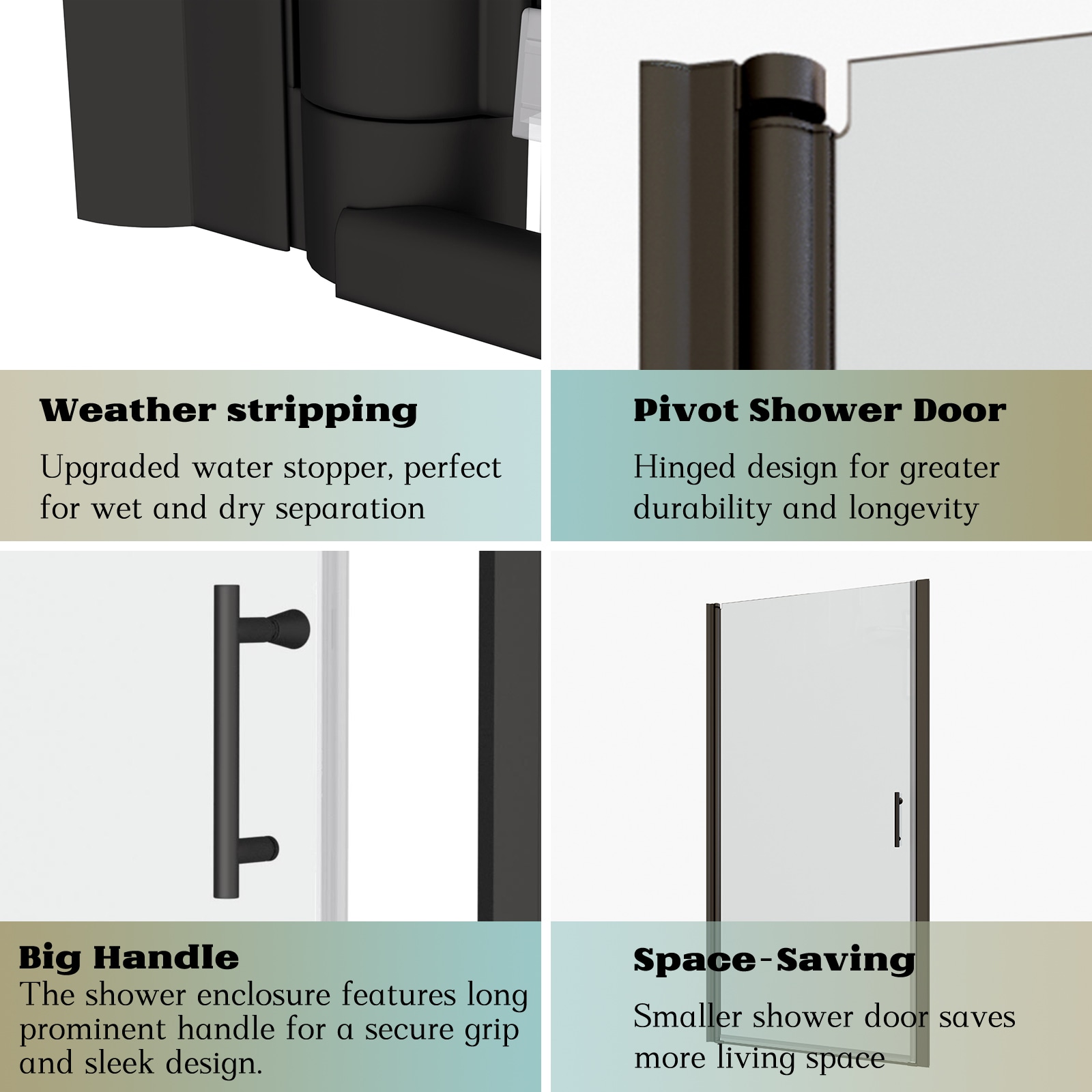 Forclover FRISD30MB Shower-Doors - View #2