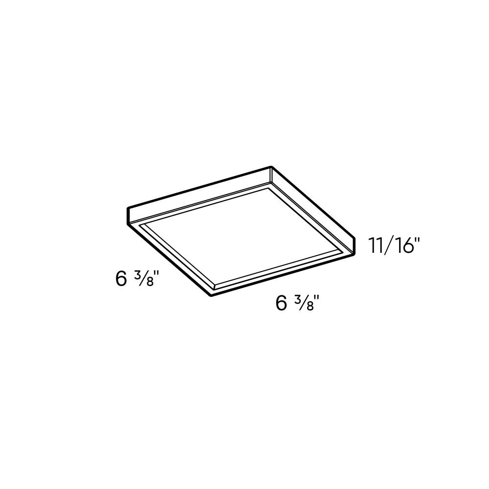 DALS Lighting 7107SQ-WH flushmounts - View #3