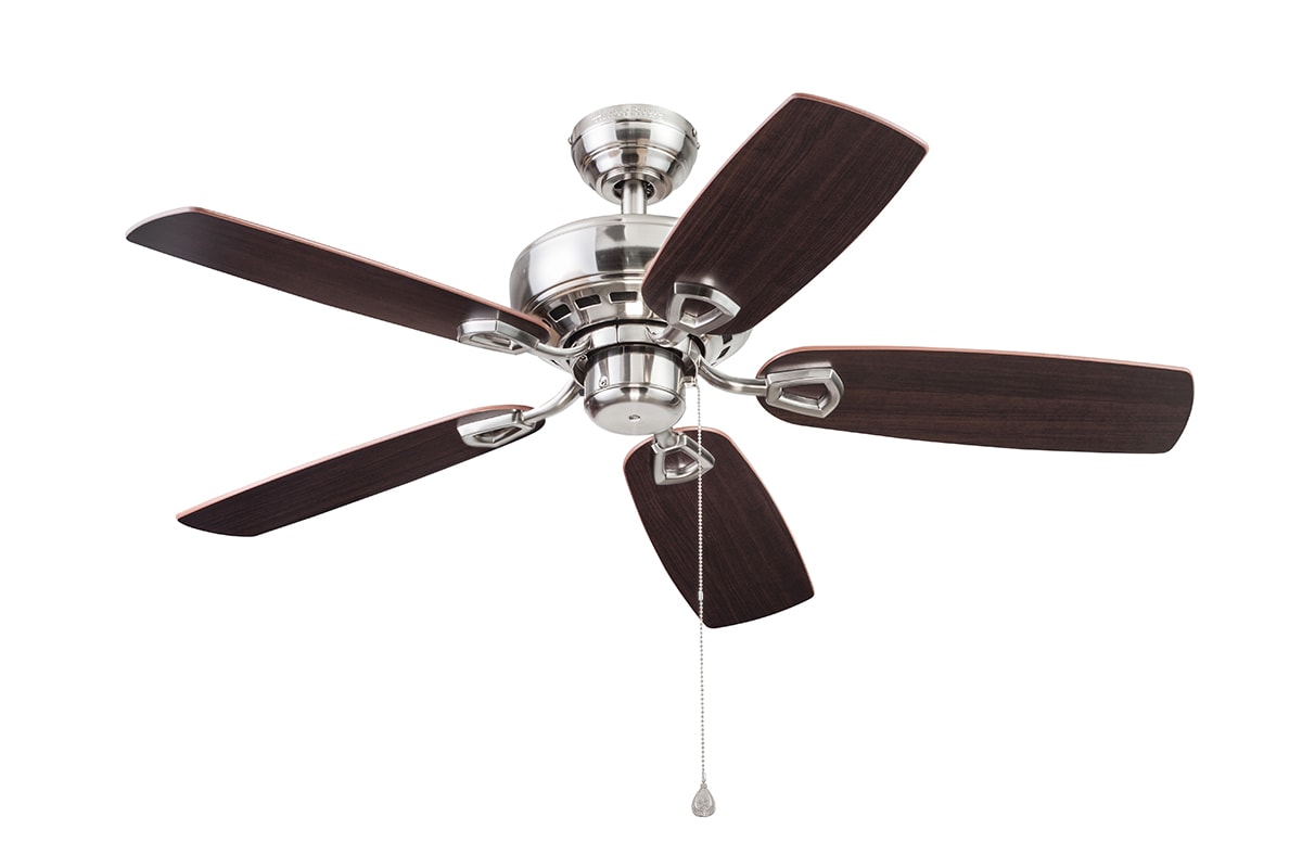 Harbor Breeze Sage Cove 44-in Satin Nickel Integrated LED Indoor Ceiling  Fan with Light (5-Blade) at