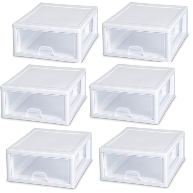 Stackable Plastic Storage Drawer, Stacking Plastic Storage Drawers Small White