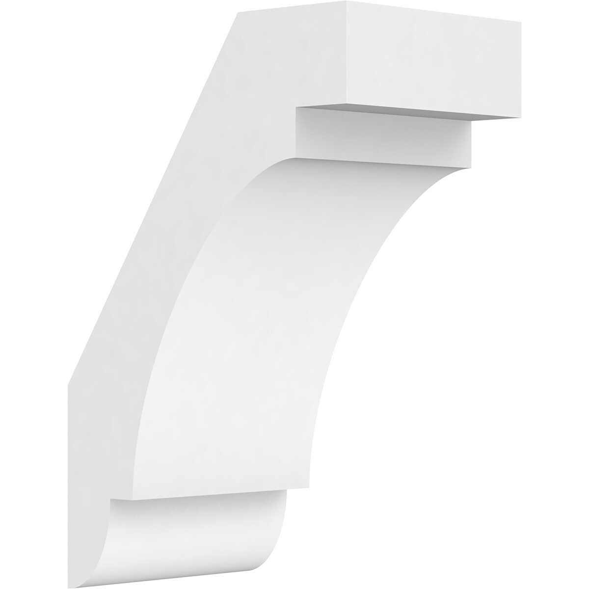 Ekena Millwork BRCP05X08X12ASP 5-in x 8-in x 12-in Unfinished PVC Standard Aspen Knee Brace