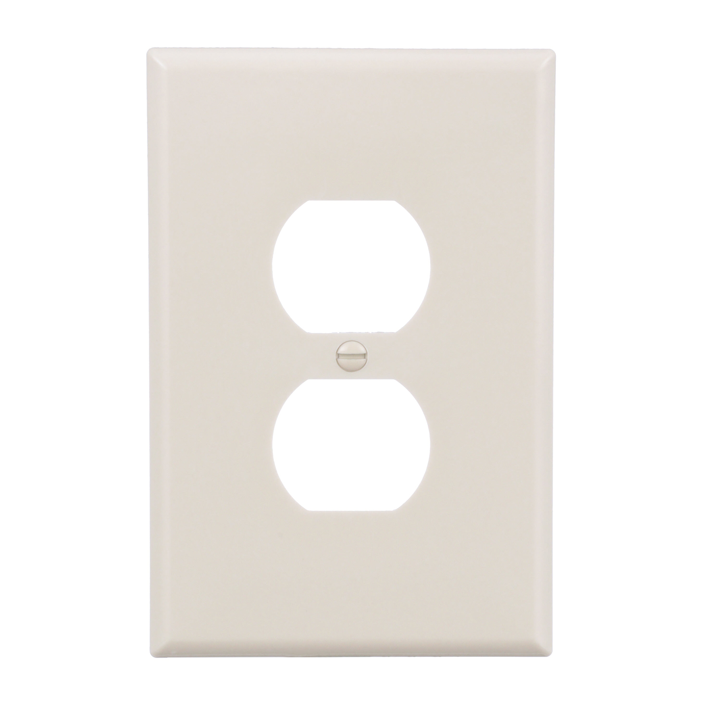 Eaton 2142LA-F-LW 1 -Gang Jumbo Size Light almond Thermoplastic Indoor Duplex Wall Plate