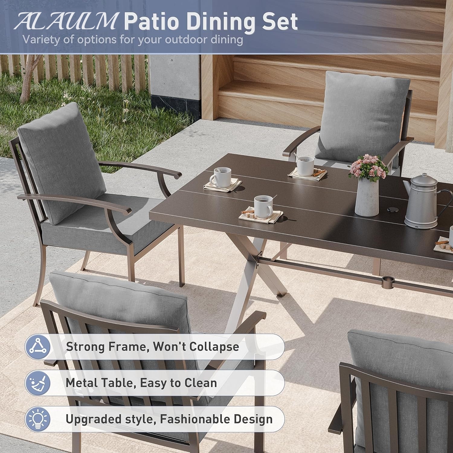 ALAULM LS-6DM-GREY Patio-Dining-Sets - View #5
