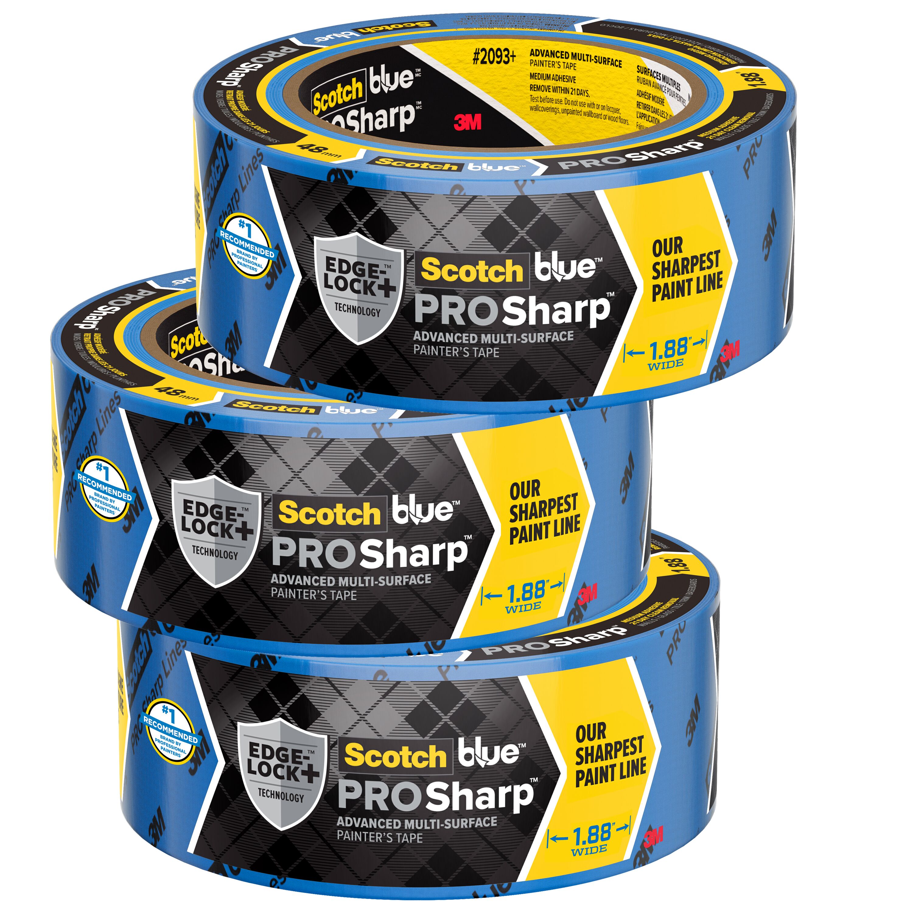 ScotchBlue PROSharp 3 -Pack 1.88-in x 60 Yard(s) Painters Tape