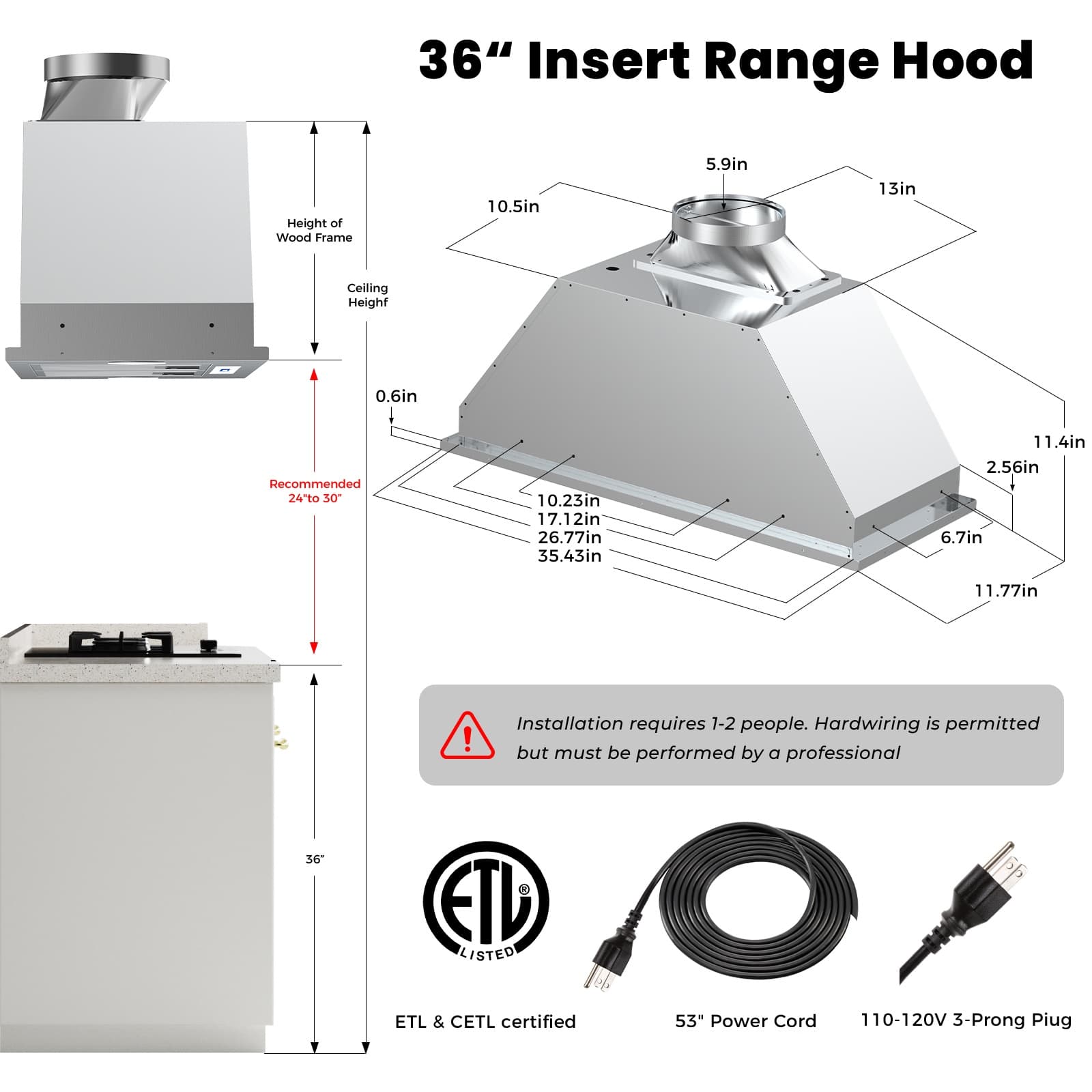DIVAN DLB01-36-GC Undercabinet-Range-Hoods - View #4