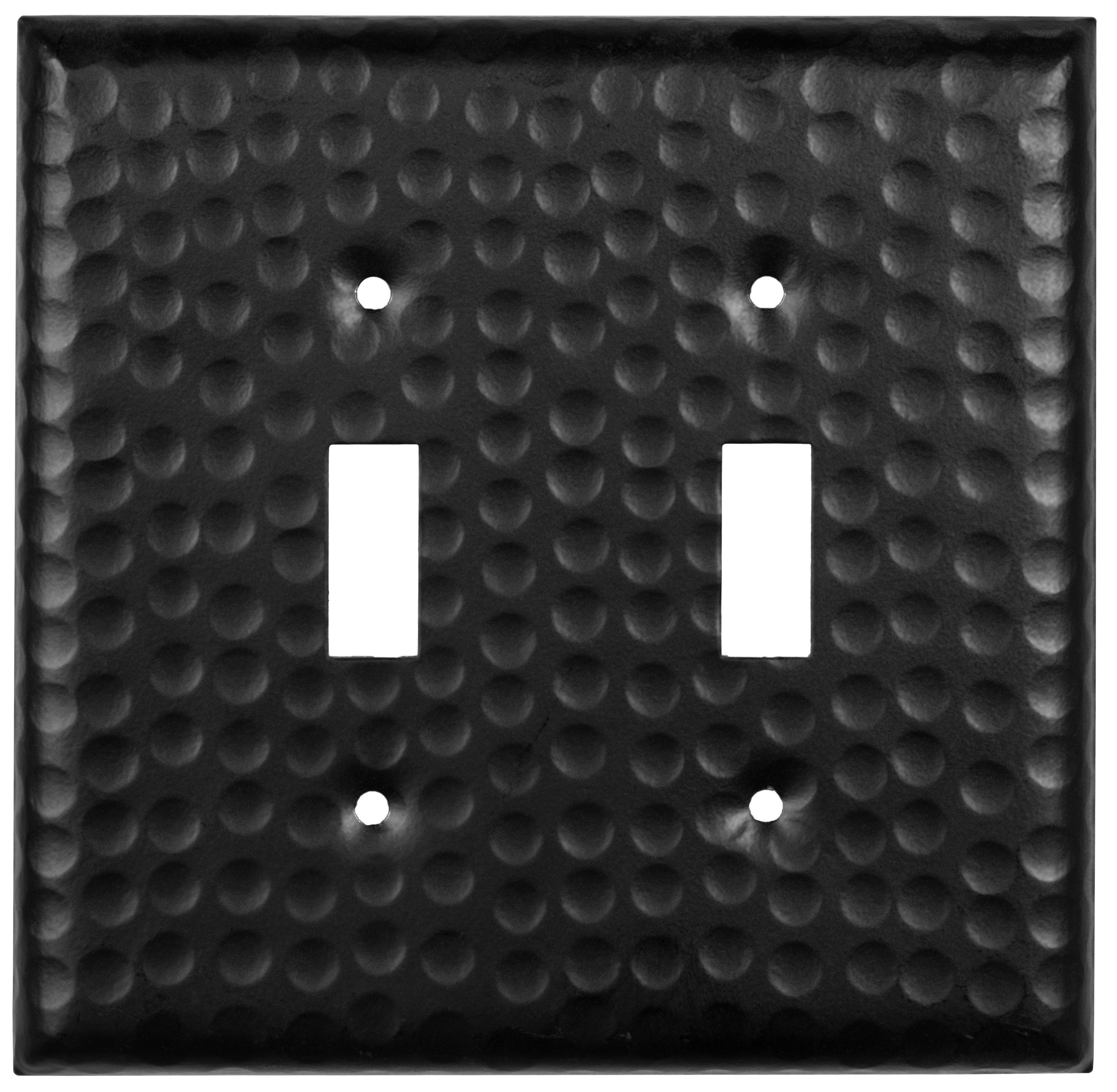 Monarch Abode 19108 2 -Gang Standard Size Matte Black Metal Indoor Decorator Wall Plate
