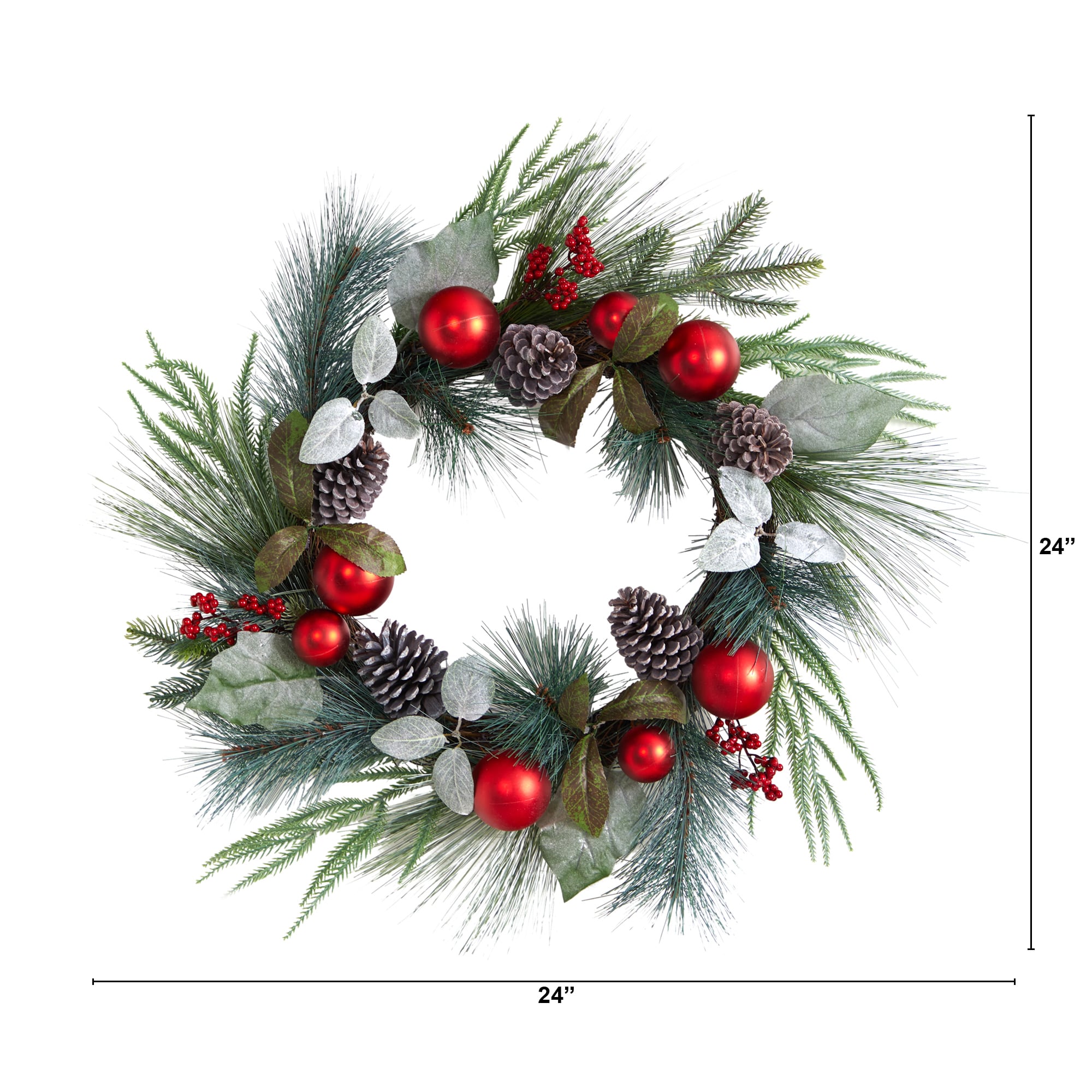 Nearly Natural W1267 Artificial-Christmas-Wreaths - View #3