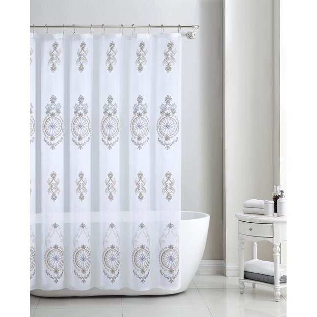 Polyester Gold Geometric Shower Curtain, What Is The Largest Size Shower Curtain