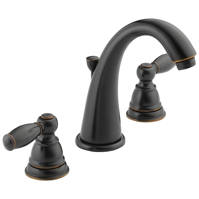 Peerless Claymore Oil-Rubbed Bronze 2-handle Widespread WaterSense Bathroom Sink Faucet with Drain Peerless Claymore Oil-Rubbed Bronze 2-handle Widespread WaterSense Bathroom Sink Faucet with Drain